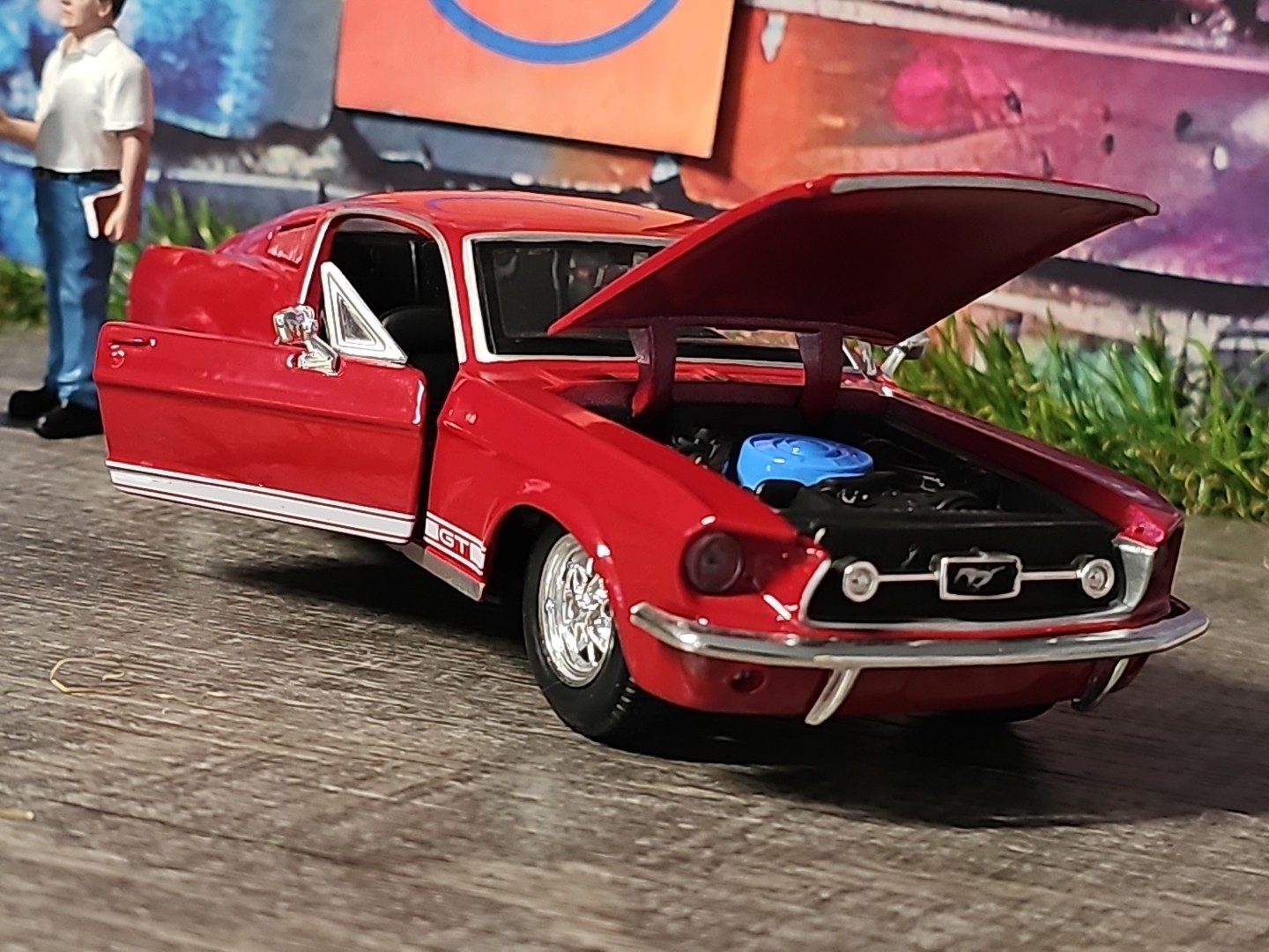 Maisto 1967 Ford Mustang GT Red 1:24 Diecast Car NO BOX