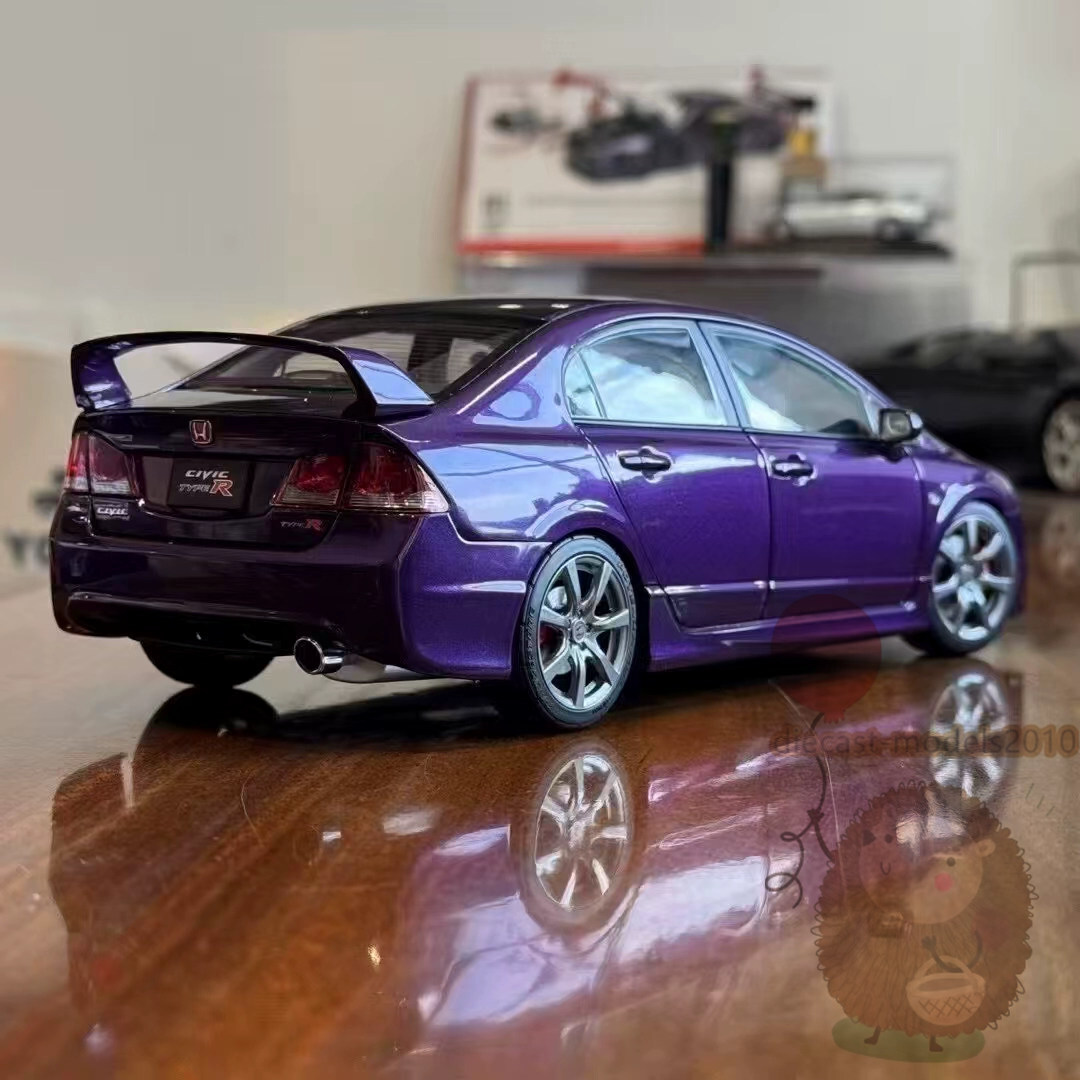 MH 1:18 Honda Civic Type R FD2 2007 Alloy Model Car Hobby birthday Gifts Purple