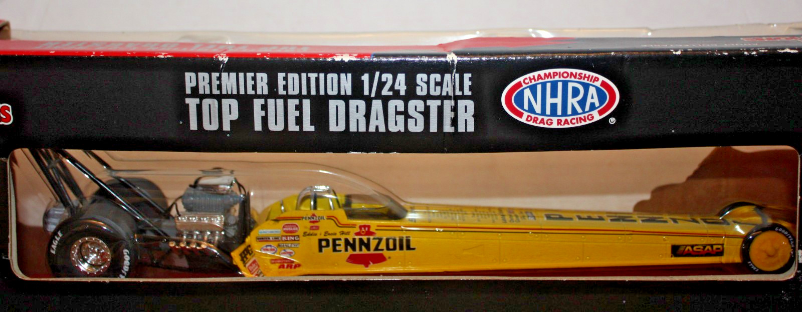 New Eddie Hill 1996 Action Racing NHRA 1:24 Scale Pennzoil Top Fuel Dragster NOS