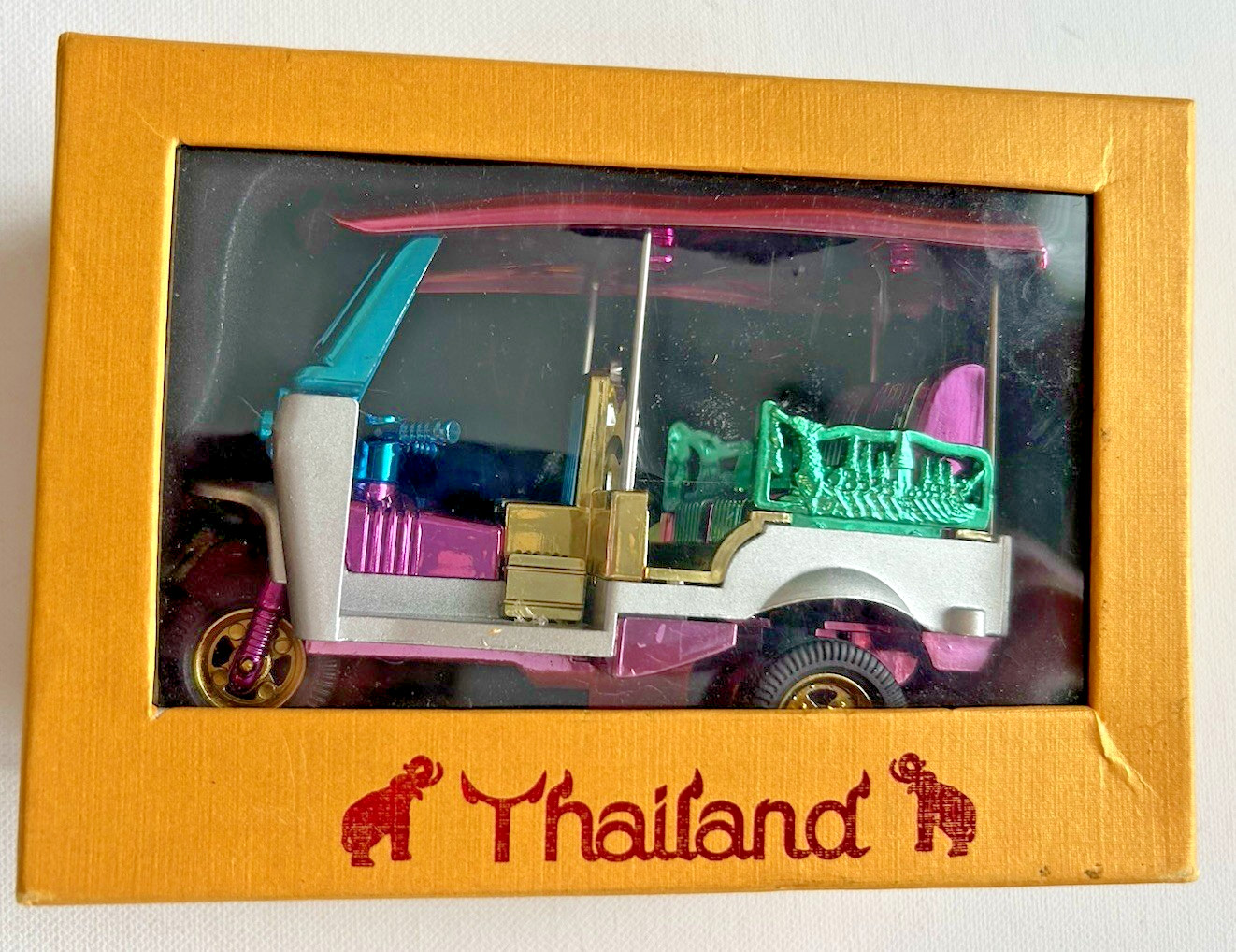 Tuk Tuk Taxi Thailand Tricycle Tin Model Handmade Thai Souvenir Collectible Gift