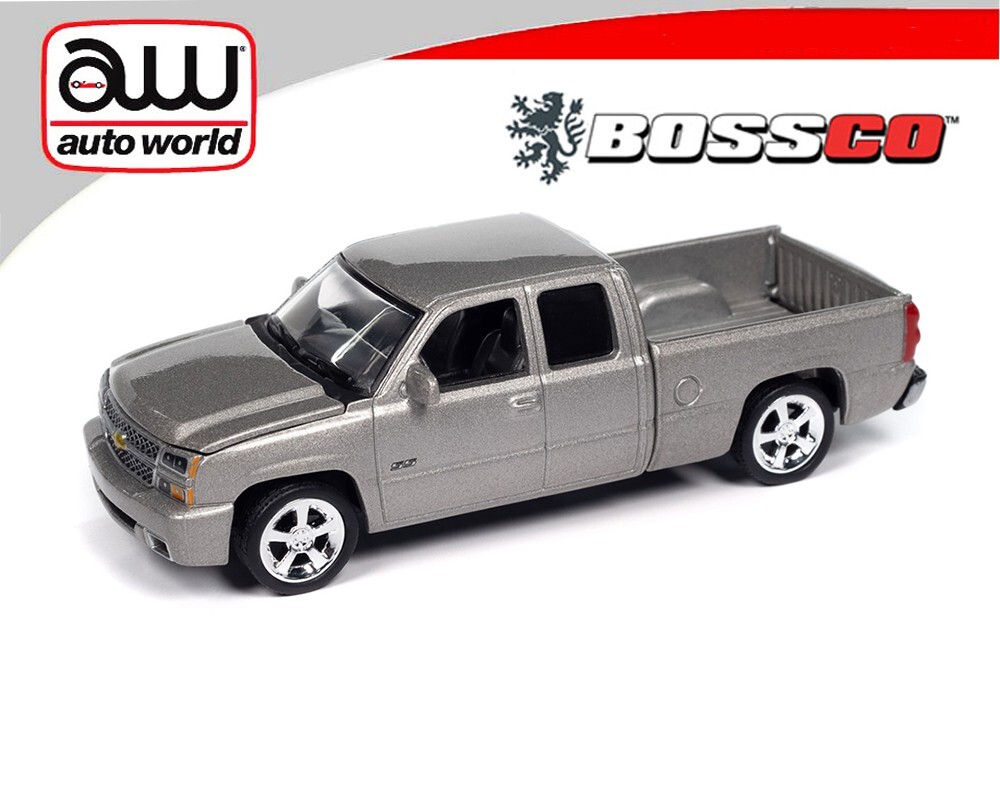 Auto World 1/64 2006 Chevy Silverado SS Silver Birch Metallic