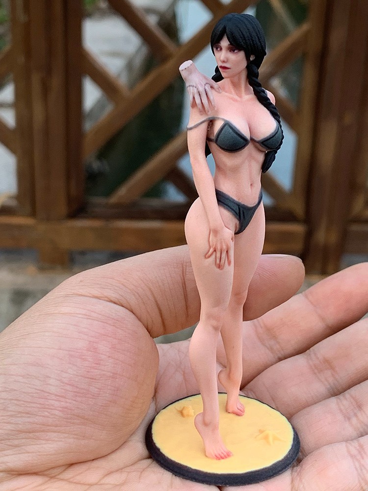 1/18 Miniatures Braided Hair Bikini Beauty Girl Scene Props Figures For Cars