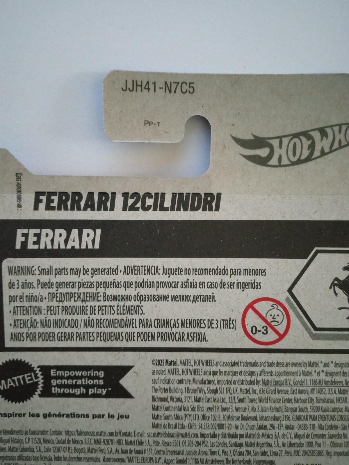 HOT WHEELS 2026 FERRARI 12CILINDRI FERRARI 4/5 ON INTL CARD 94/250