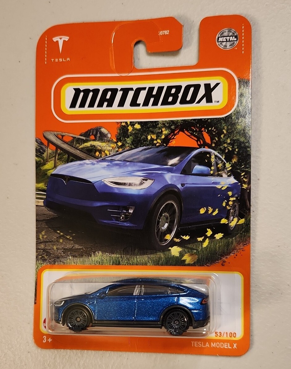 Matchbox Tesla Model X Blue #53 53/100 2022 Basic Car