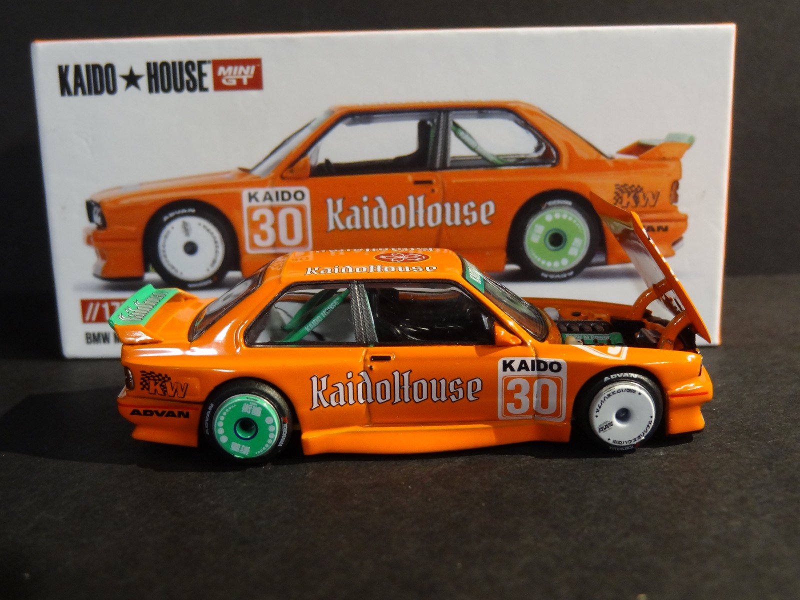 KAIDO HOUSE x MINI GT – BMW M3 KAIDOHAUS V1 – ORANGE #KHMG177 – SEALED