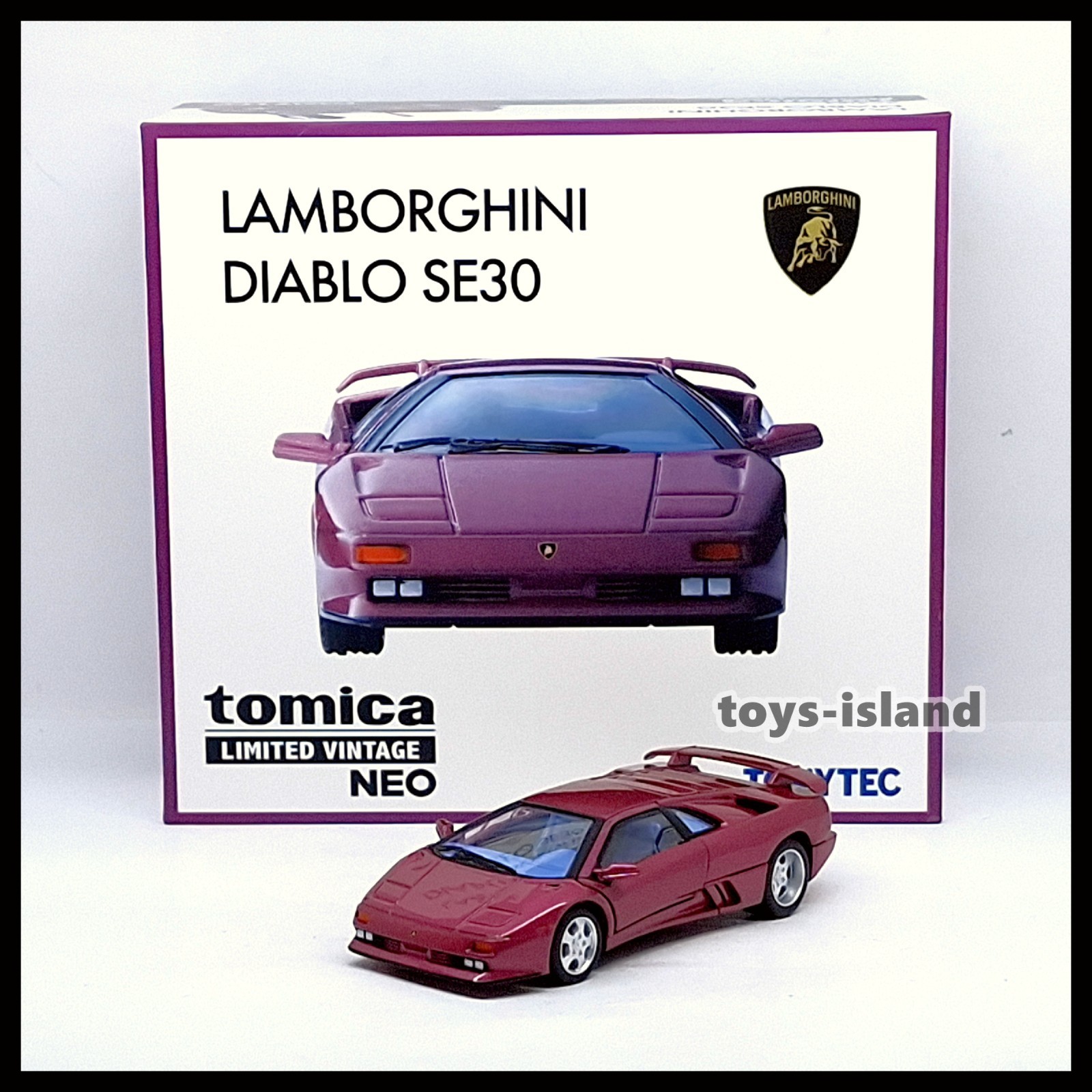Tomica Limited Vintage NEO TLV Lamborghini DIABLO SE30 TOMYTEC LV Purple 1/64
