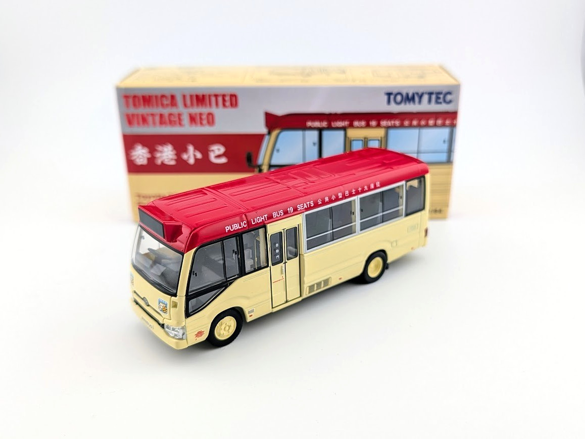 Tomica Limited Vintage Toyota Coaster Hong Kong Public Light Bus Red Diecast Car