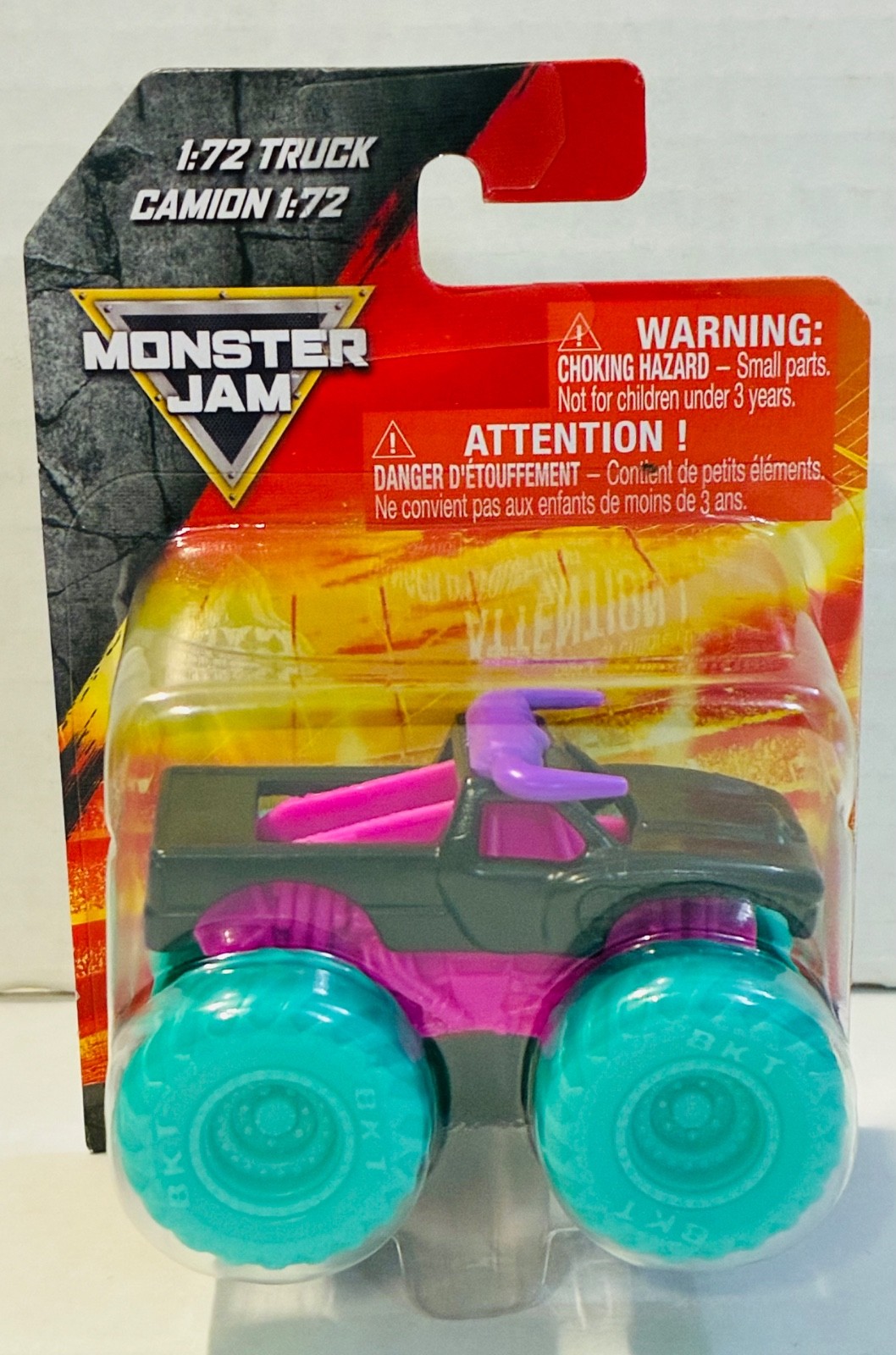NEW HTF MONSTER JAM 1/72 NITRO NEON BLACK EL TORO LOCO MISSING SIDE TAMPO