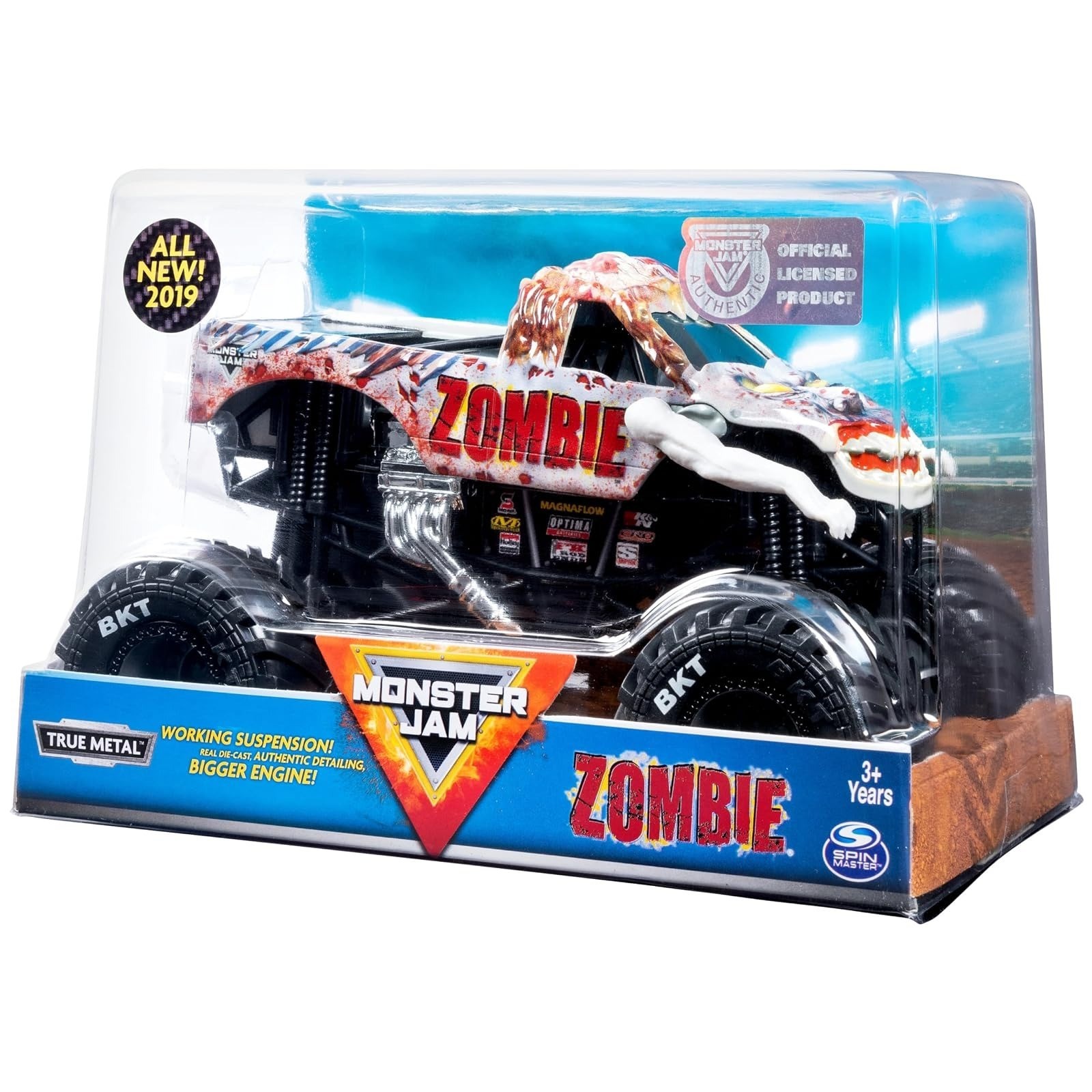 Monster Jam, Official Zombie Monster Truck, Collector Die-Cast Vehicle, 1:24 Sca