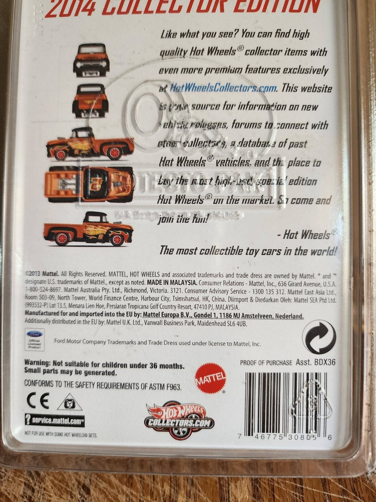 Hot Wheels Redline Club Exclusive-custom 1956 Ford Truck-orange/black