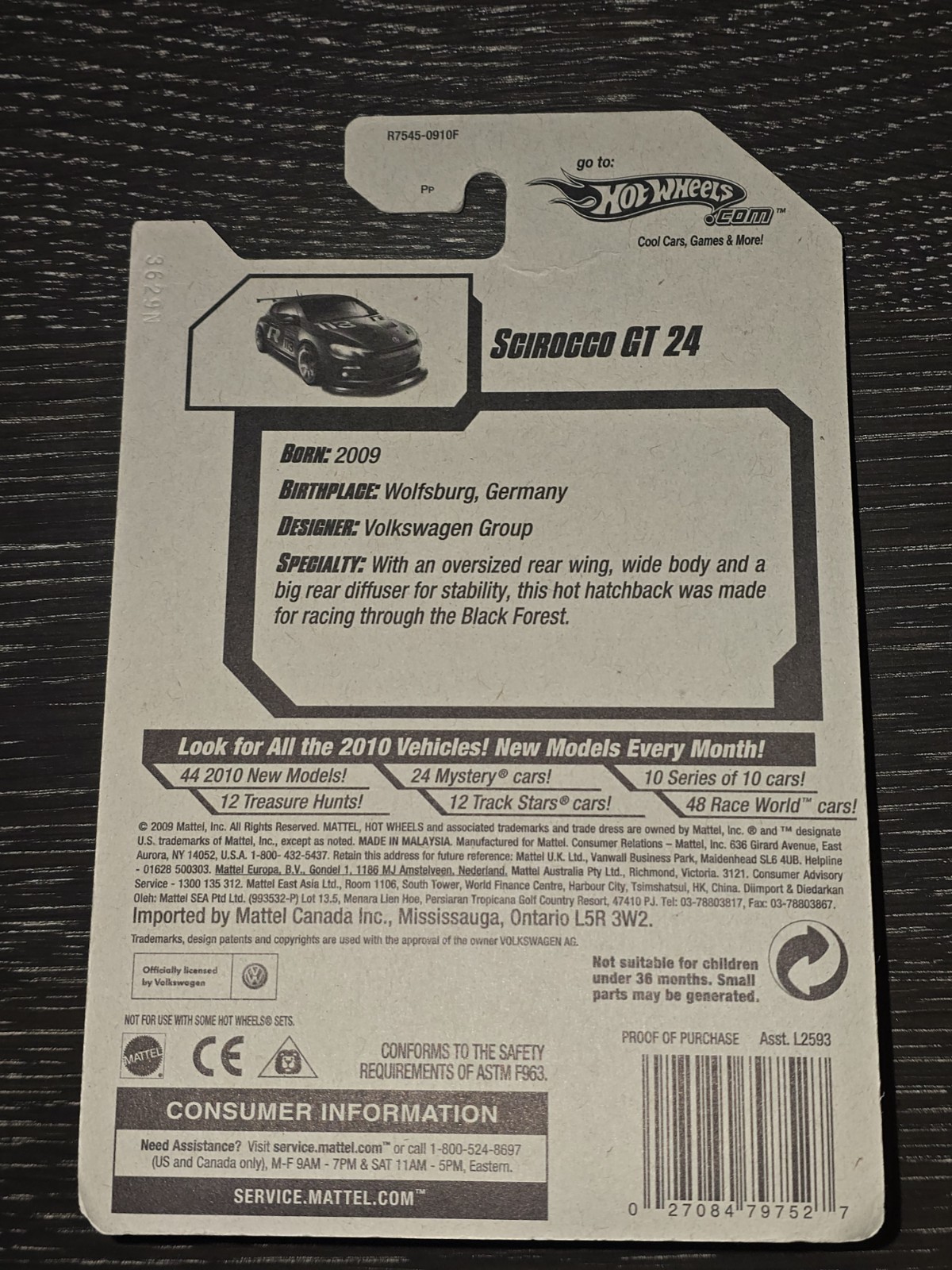 Hot Wheels SCIROCCO GT 24 – 2010 All Stars #120 – Blue NEW