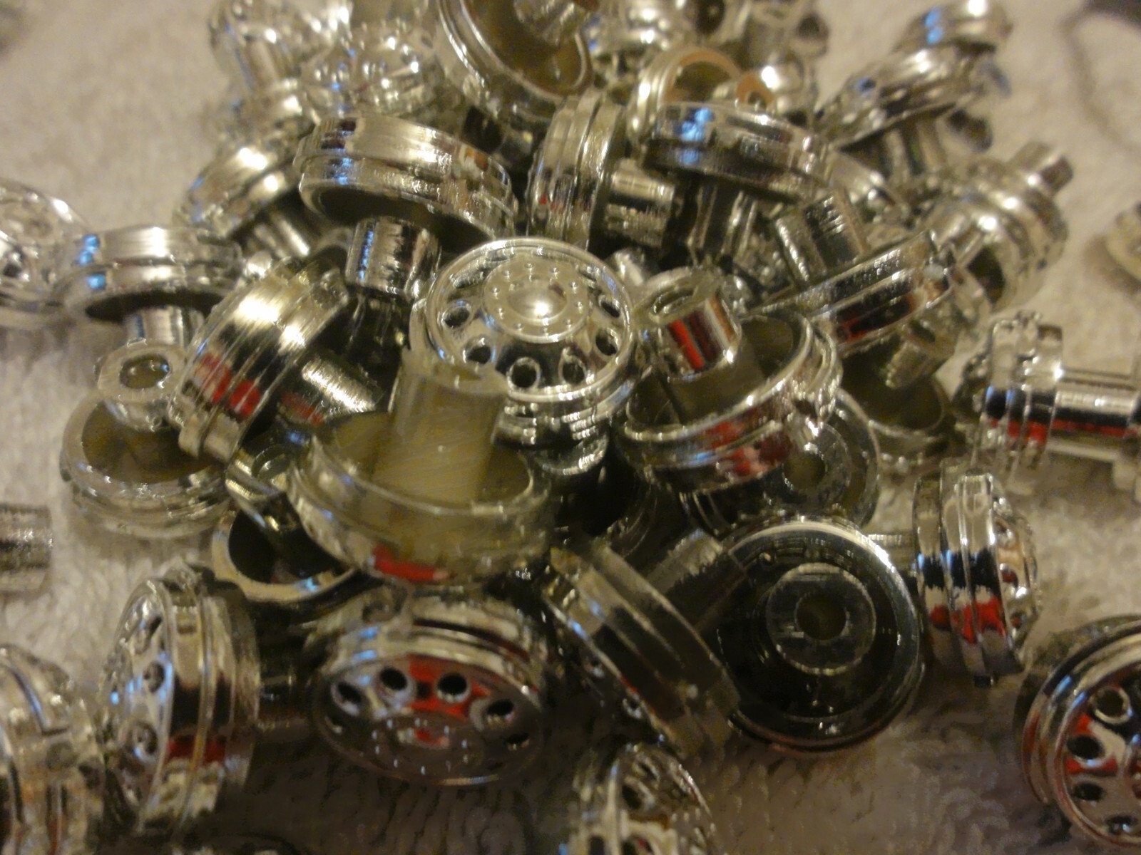 Large Lot Tonkin 1/53 CHROME WHEELS RIMS Approx 50+ pieces NEW