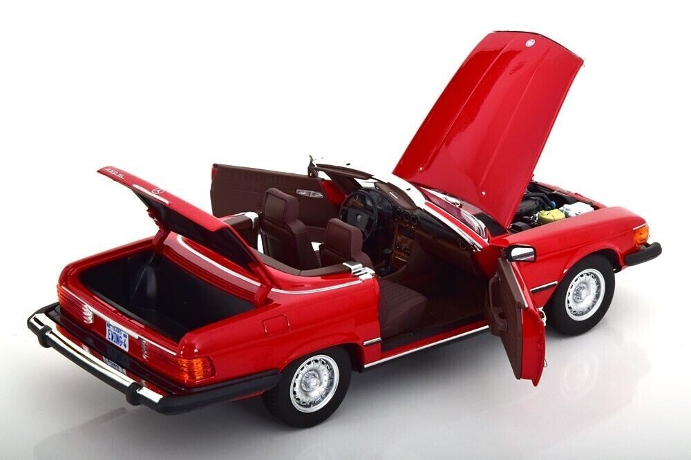 NOREV 1979 Mercedes 450SL USA Version (R107) Cabriolet Red 1:18*Brand New!