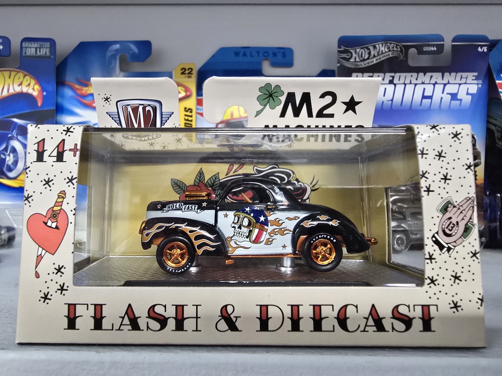 M2 Machines 1941 Willys Coupe Gasser S154 Flash & Diecast CHASE