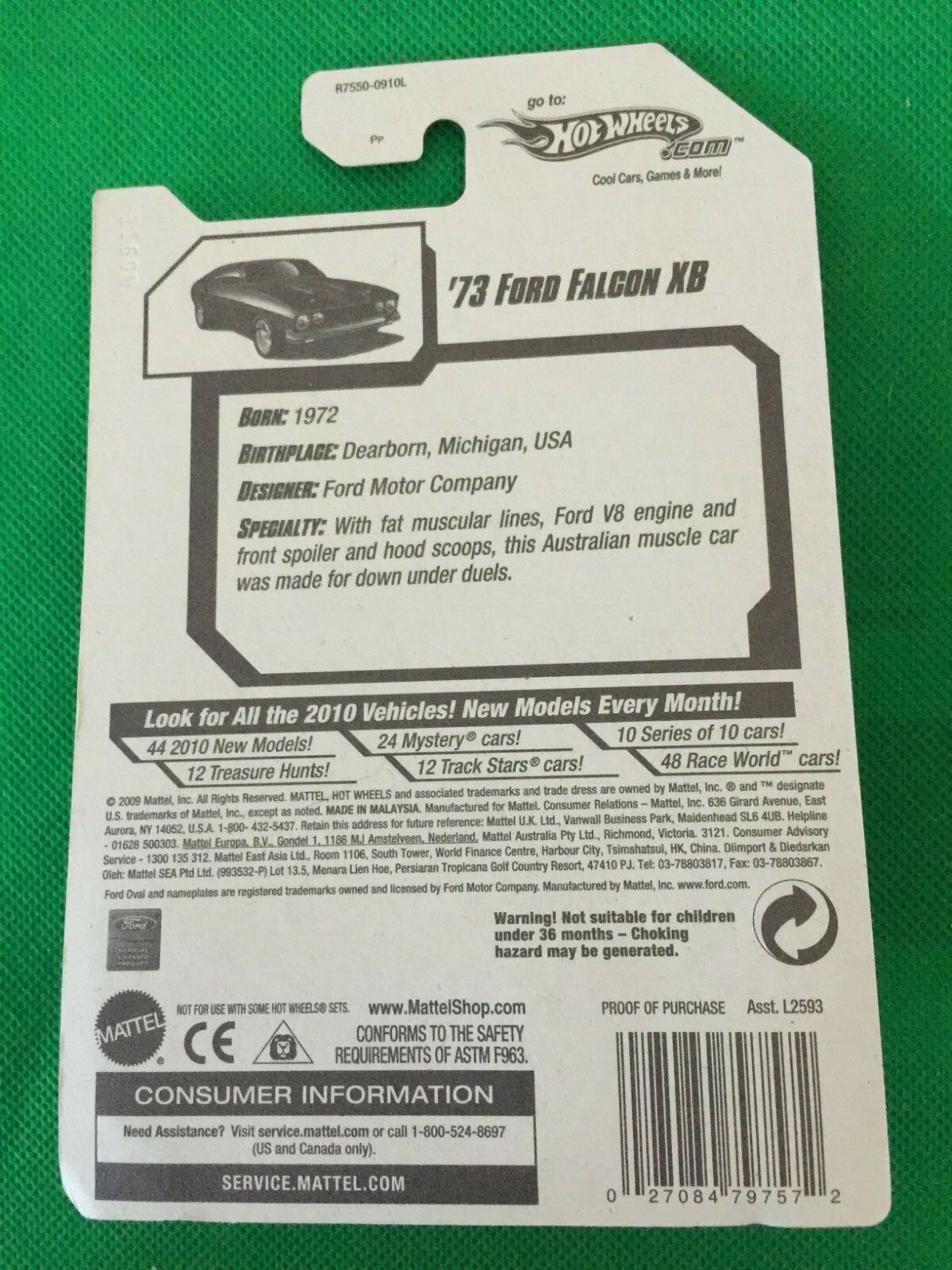 2010 Hot Wheels ALL-STARS ’10 – ’73 FORD FALCON XB B86