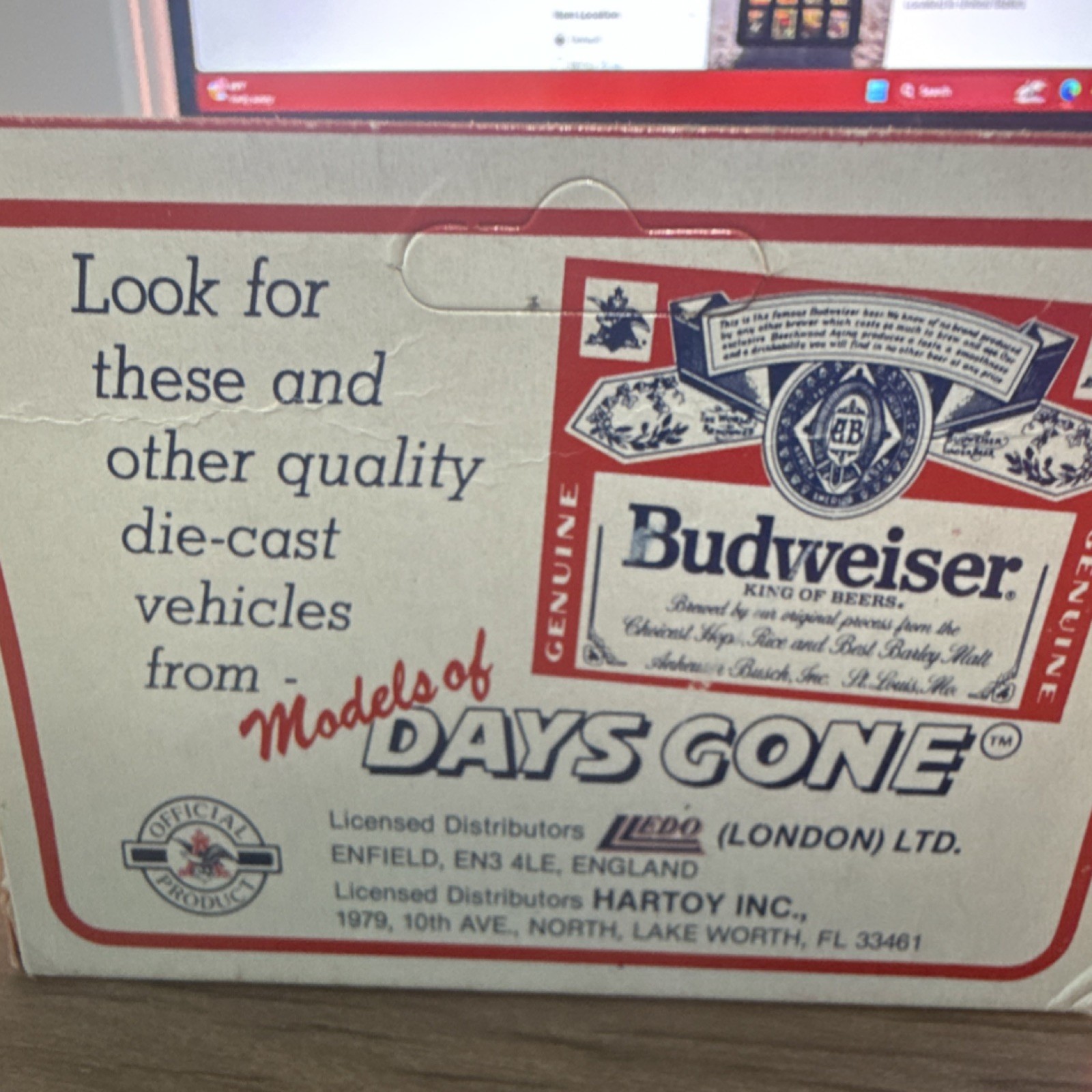 Lledo Days Gone Budweiser Diecast Delivery Truck Adult Collectable