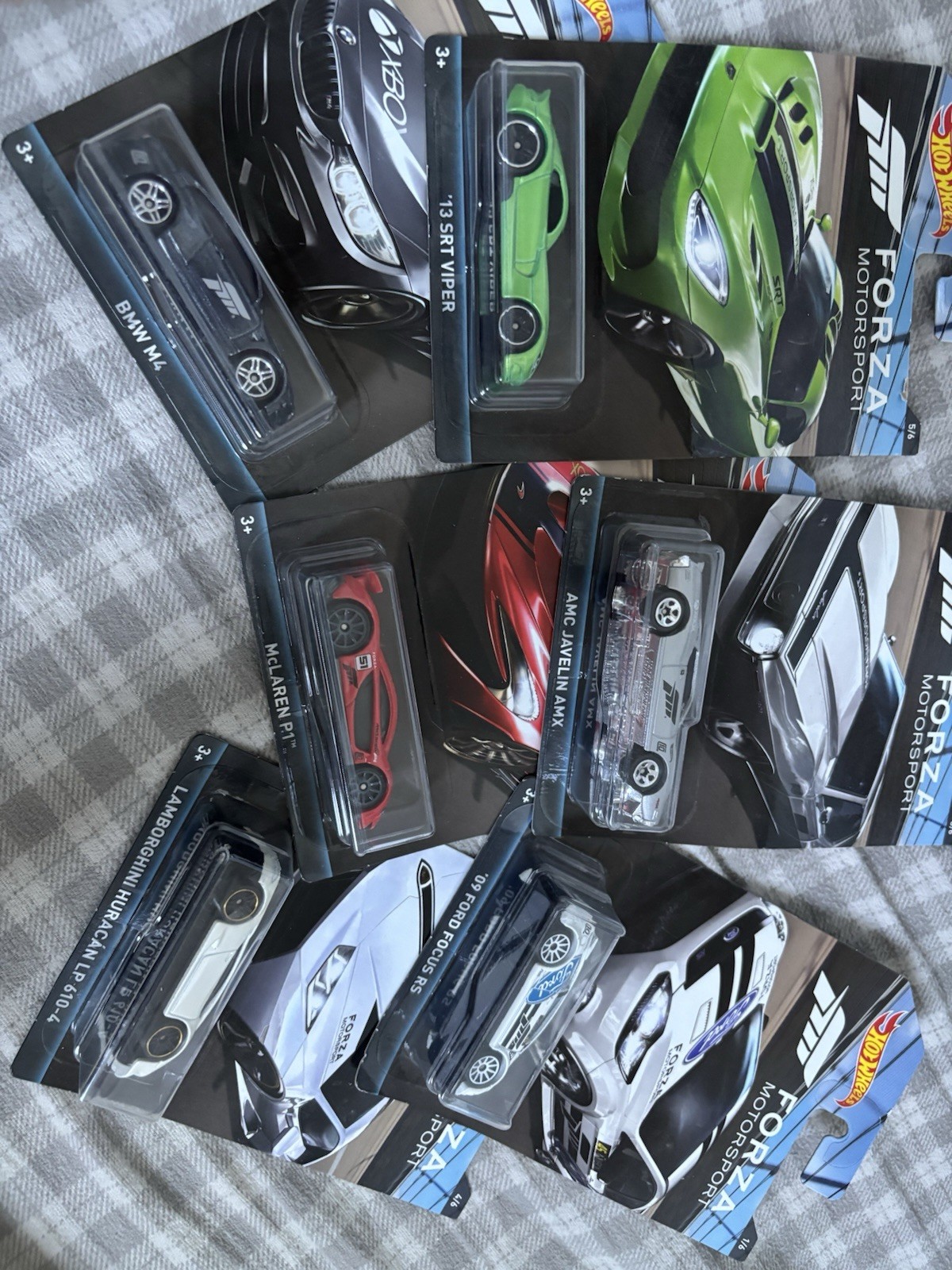 Hot Wheels Forza Motorsport 2017 Complete Set of 6 Ford McLaren BMW Lambo Viper