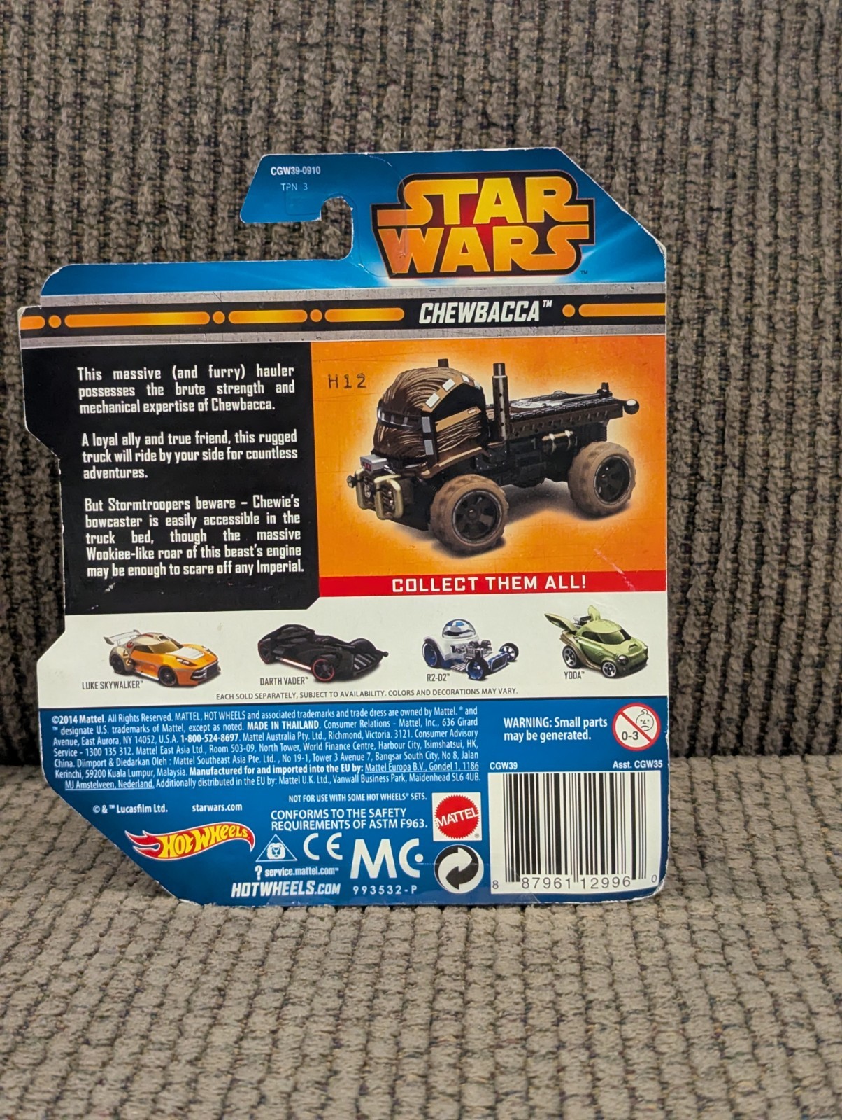 hot wheels star wars Chewbacca character car New in Packaging NEW IN PACKAGING