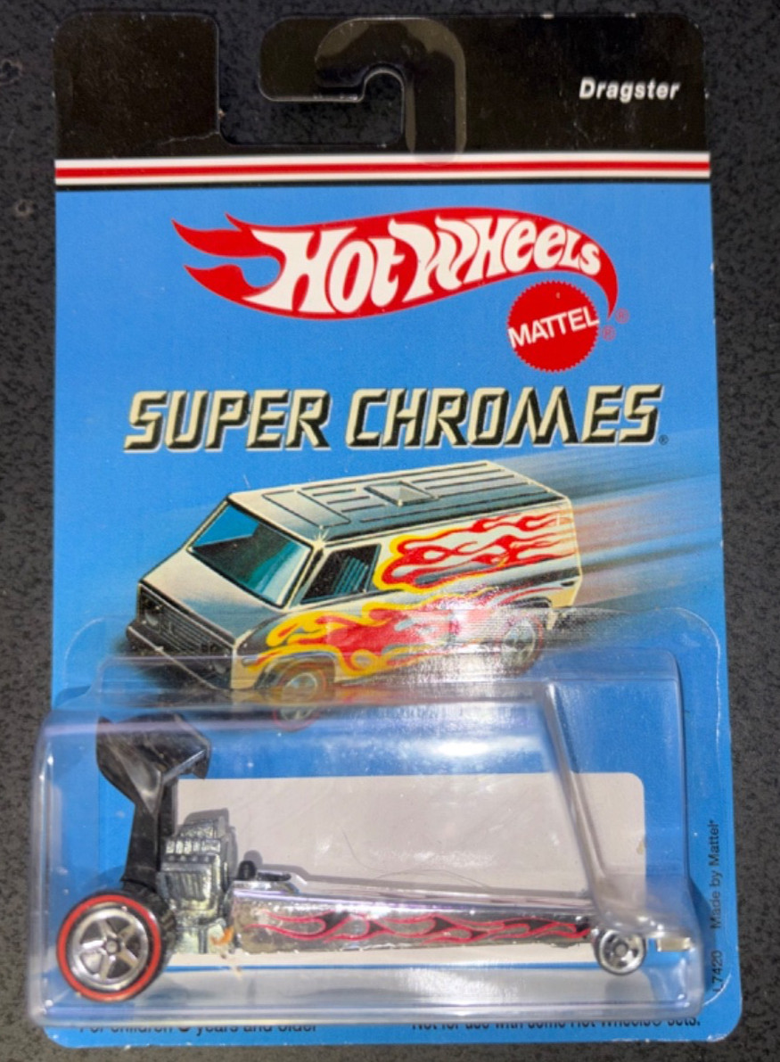 Hot Wheels 1994 Target Super Chromes DRAGSTER Chrome w/Red Line Chrome 5 Spokes