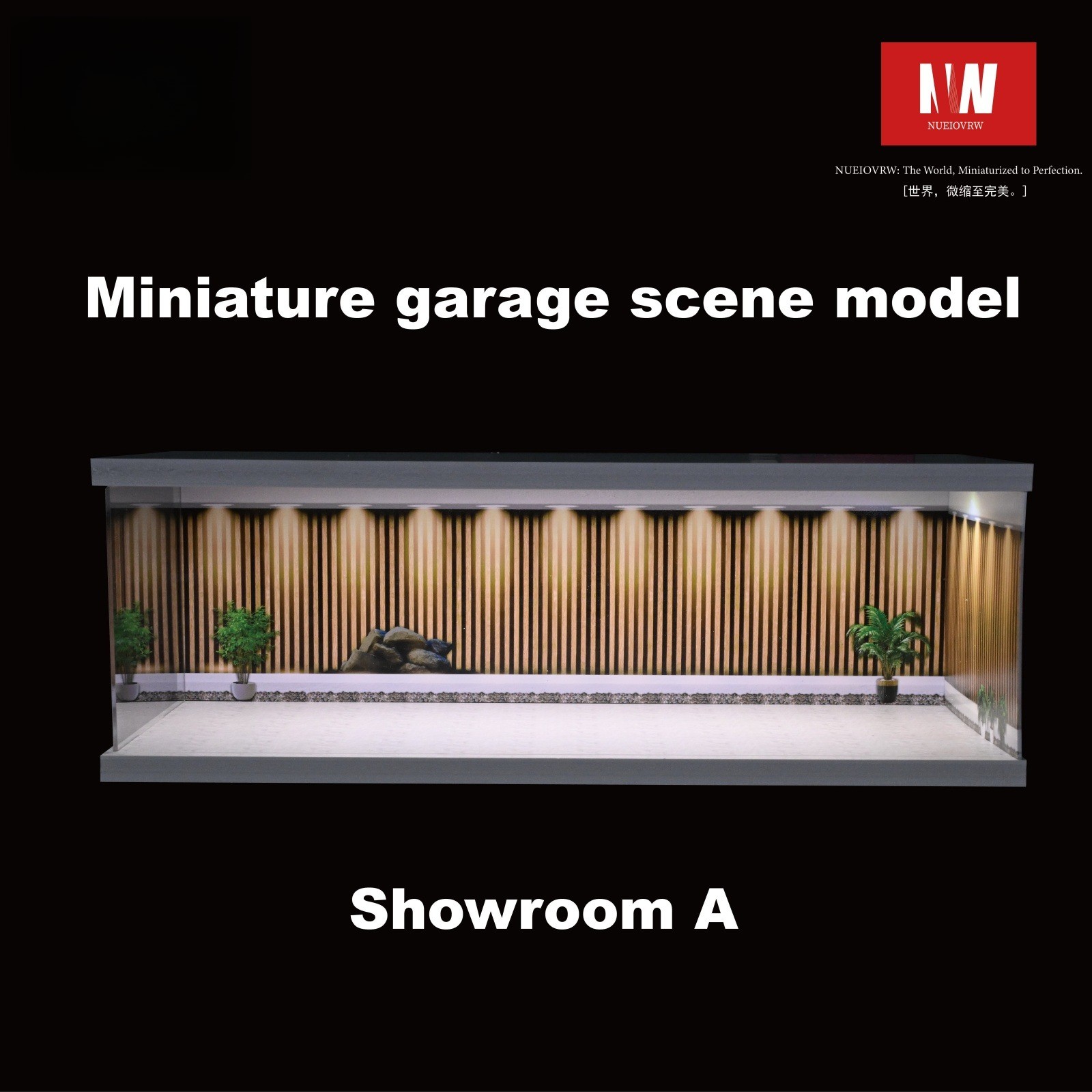 Diorama 1/64 Car Garage Model LED Lighting City Parking Lot Scene Model Gift Toy