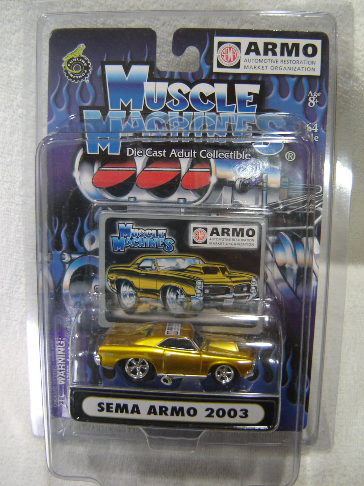 Muscle Machines Funline SEMA ARMO 2003 GOLD Pontiac GTO1:64 NEW W/PROTECH CASE
