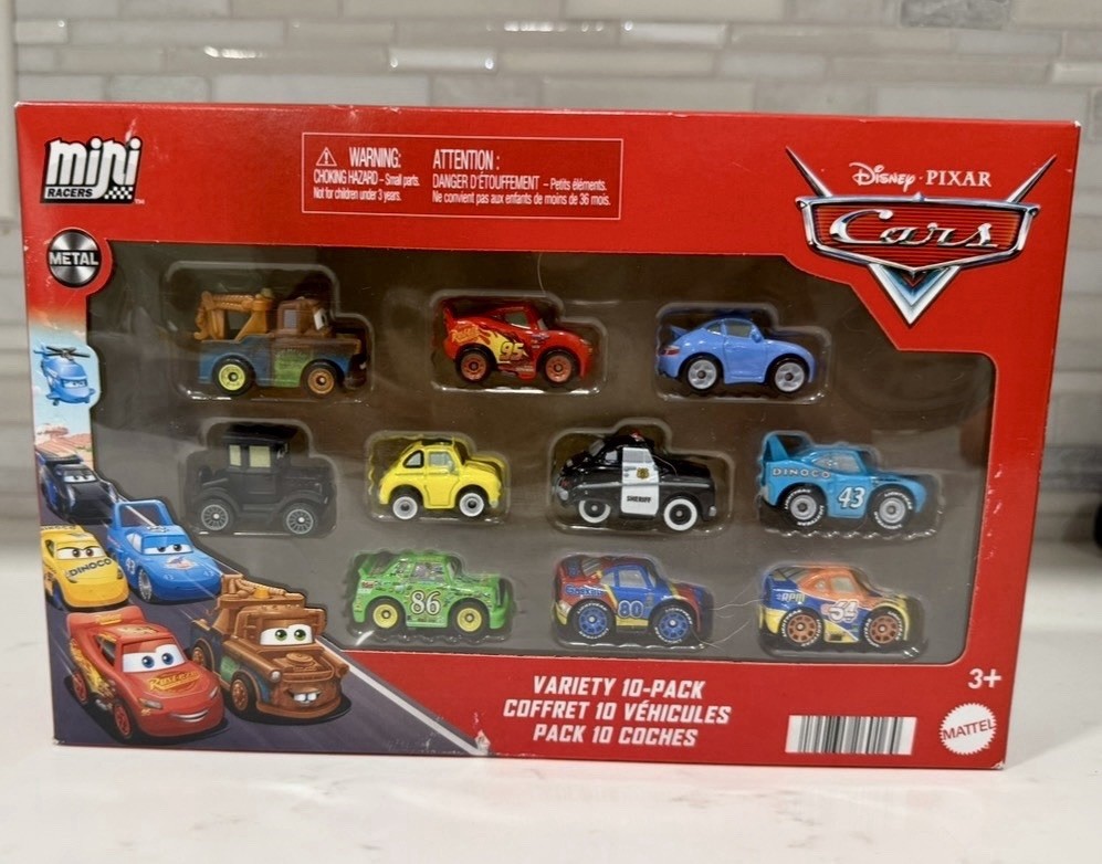 Disney Pixar Variety 10-Pack Cars Metal Diecast Mini Racers