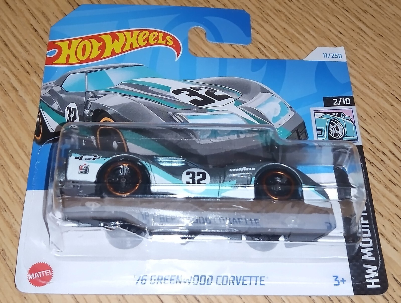 2024 Hot Wheels Int’l Short Card 11/250 1976 Greenwood Corvette HTD67 Modified