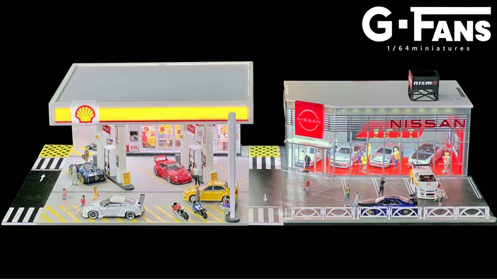 1/64 Diorama Car Garage Model Building Backdrop Parking Lot Display Scene Model