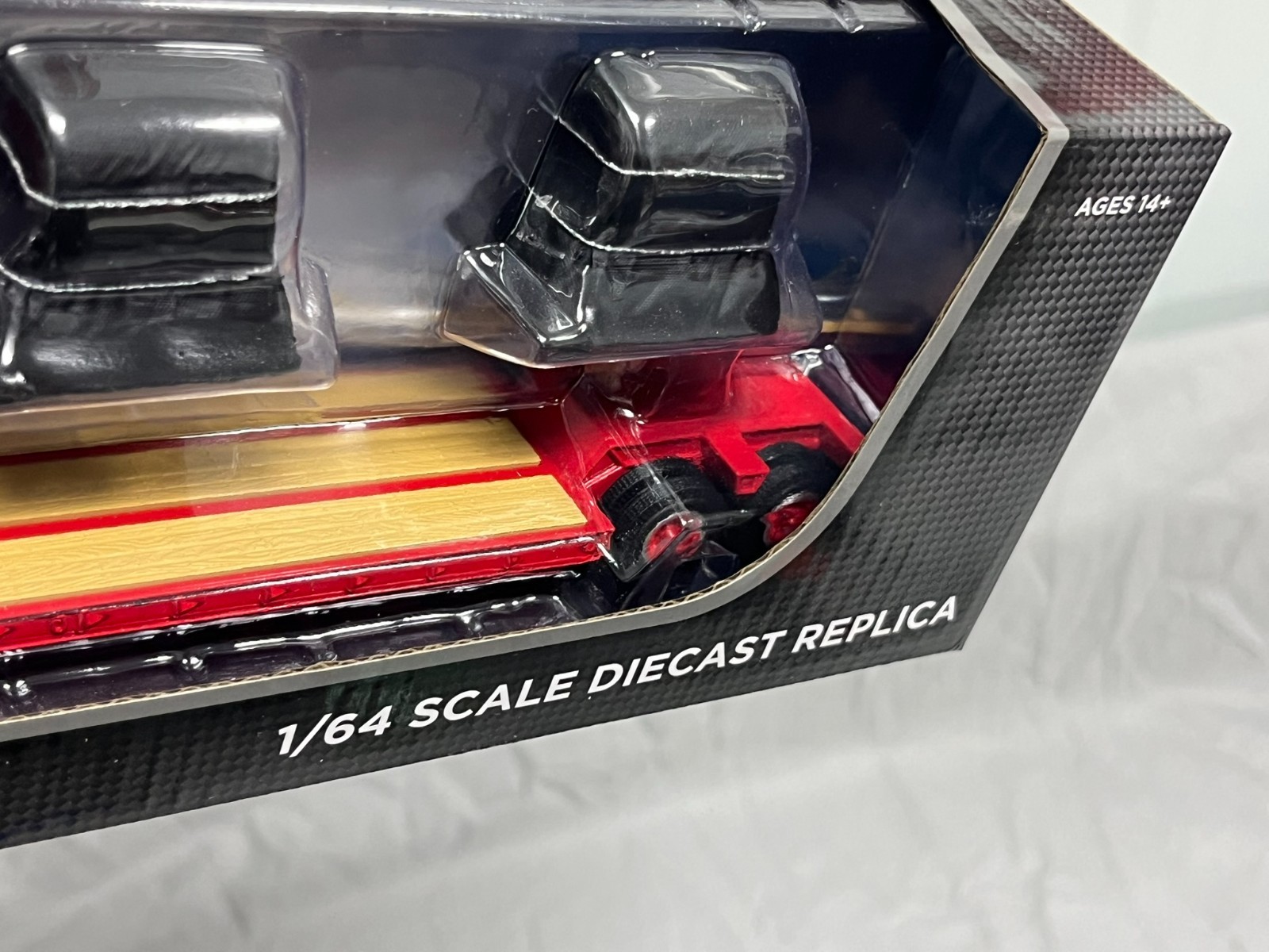 PETERBILT 352 COE Roger Low Boy w Coil LOAD NIB DCP 1:64 60-1308 Red AirFoil