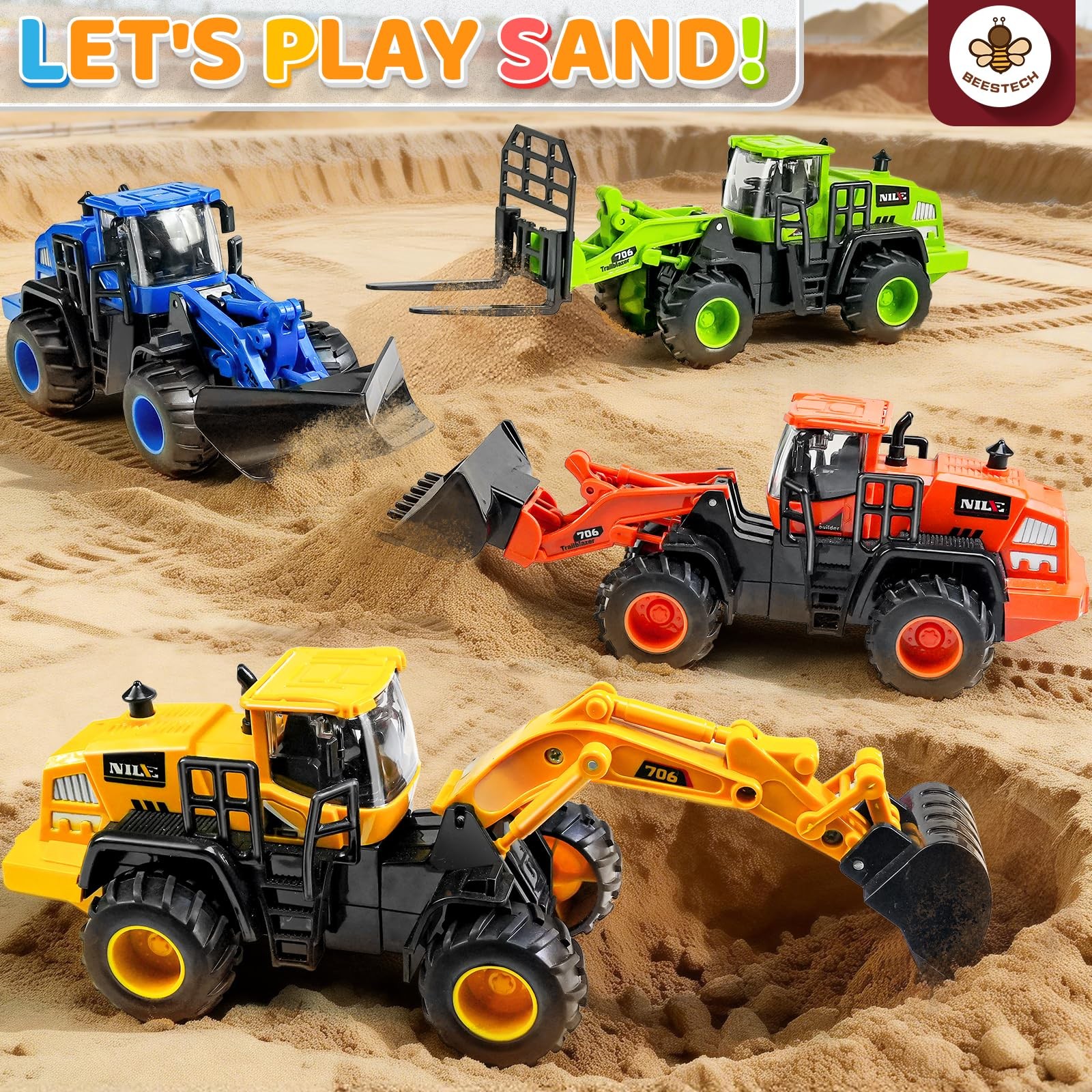 Construction Truck Toys for 3 4 5 6 7 8 Years Old Boys, Truck Vehicles Sand S…