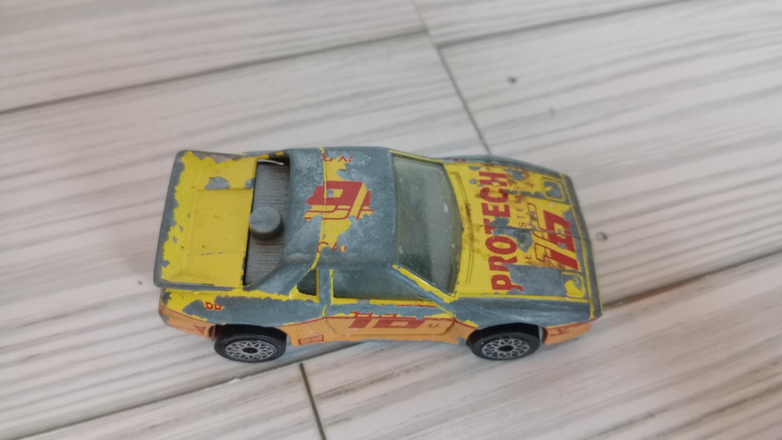 1985 Matchbox Pontiac Fiero Stock Car #2 Protech Fire Systems #16 For Restore