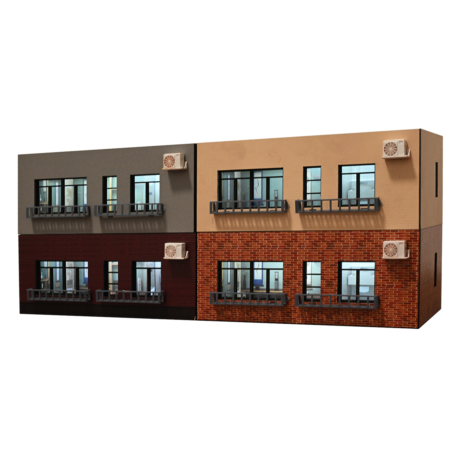 1/64 Diorama Car Garage Model LED Light City Street House Building Model Display