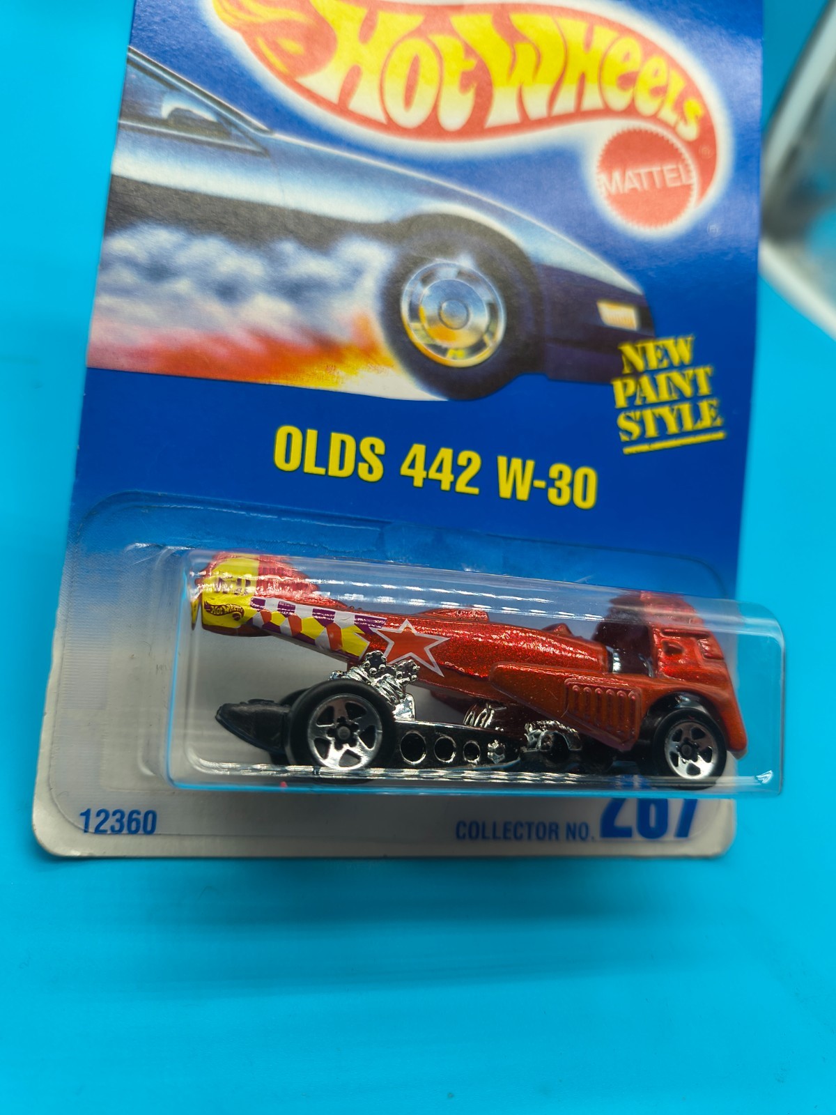 1991 HOTWHEELS ERROR RARE WRONG AIRPLANE DOGFIGHTER ON OLDS 442 W-30 CARD ERROR