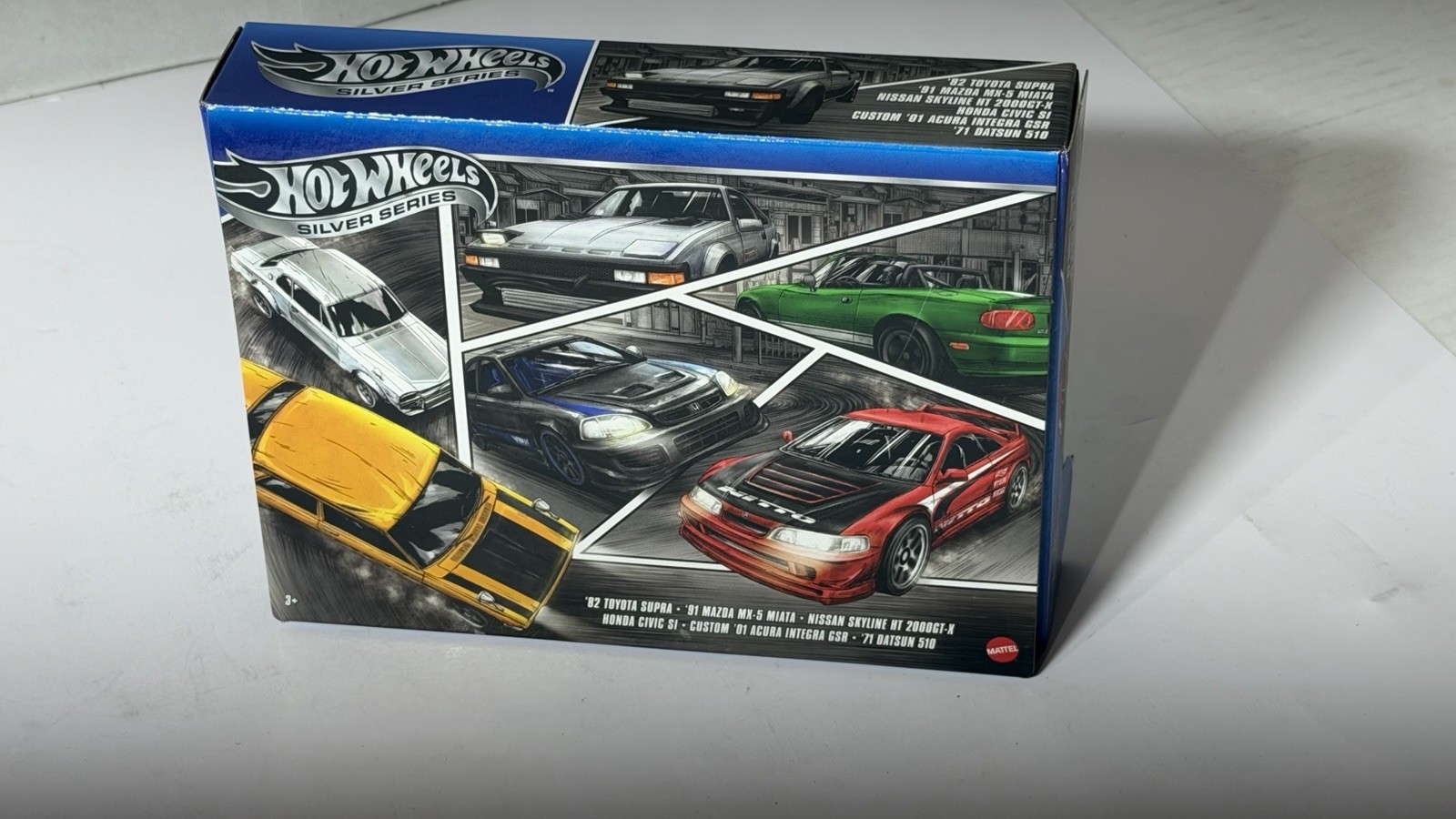 Hot Wheels Silver Series 6 Pack JDM Set Toyota Supra Nissan Skyline Honda Civic