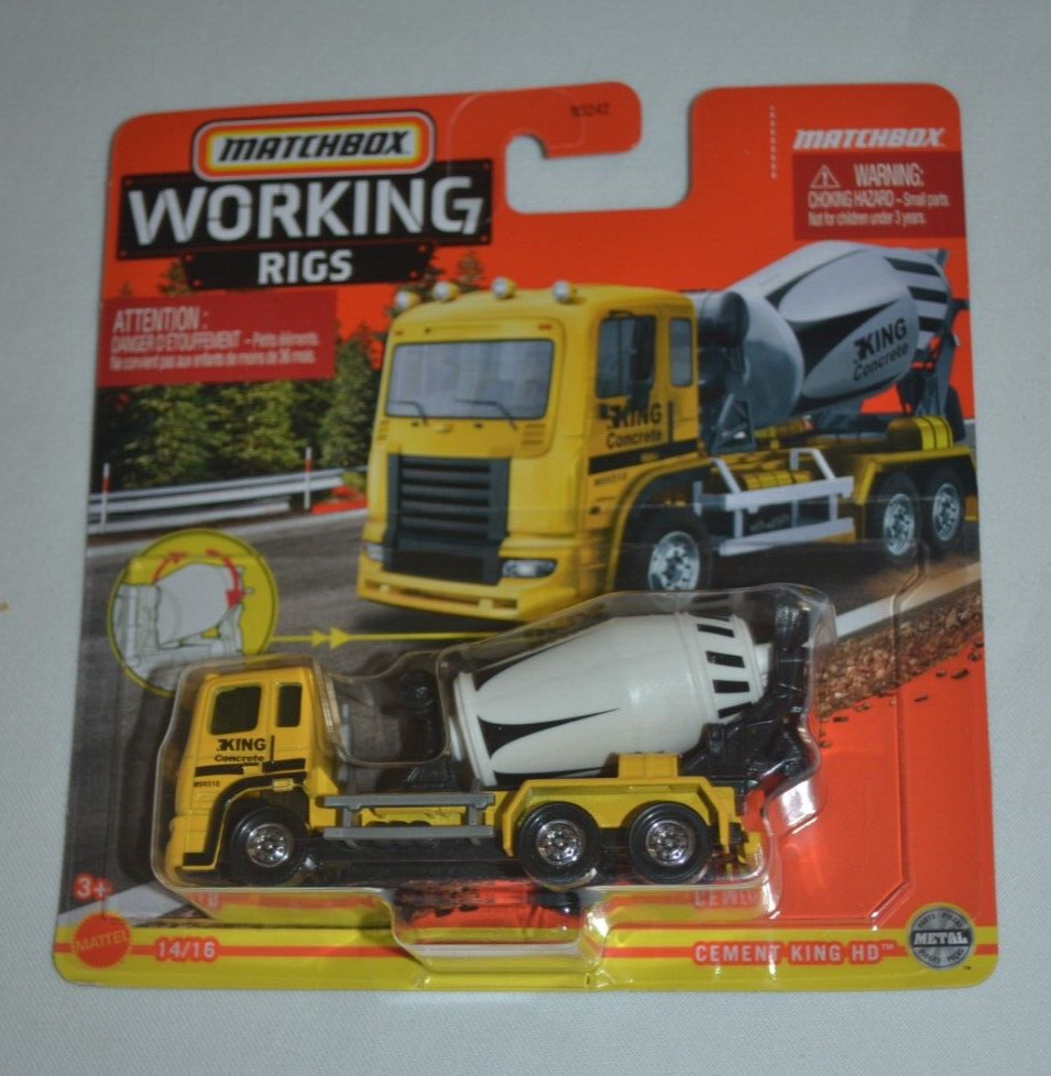 MATCHBOX 2023 WORKING RIGS 14/16 – CEMENT KING HD YELLOW