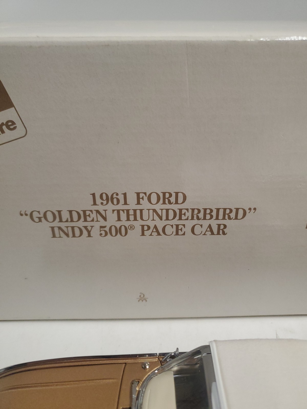 Danbury Mint 1961 Golden Ford Thunderbird Indy 500 Pace Car 1:24 NO Paperwork