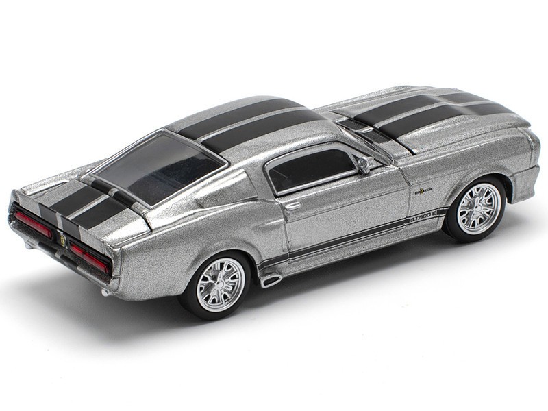 SHELBY MUSTANG GT500 GRAY 1/64 DIECAST MODEL CAR BY POP RACE PR640195