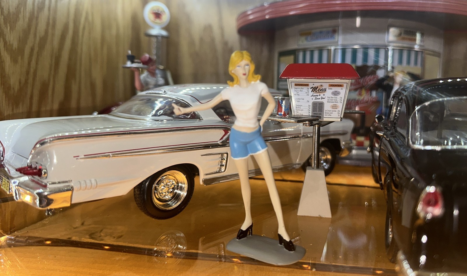 ERTL 1/18 1958 Chevrolet Bel-Air Custom Coupe, White,From American Graffiti Mov