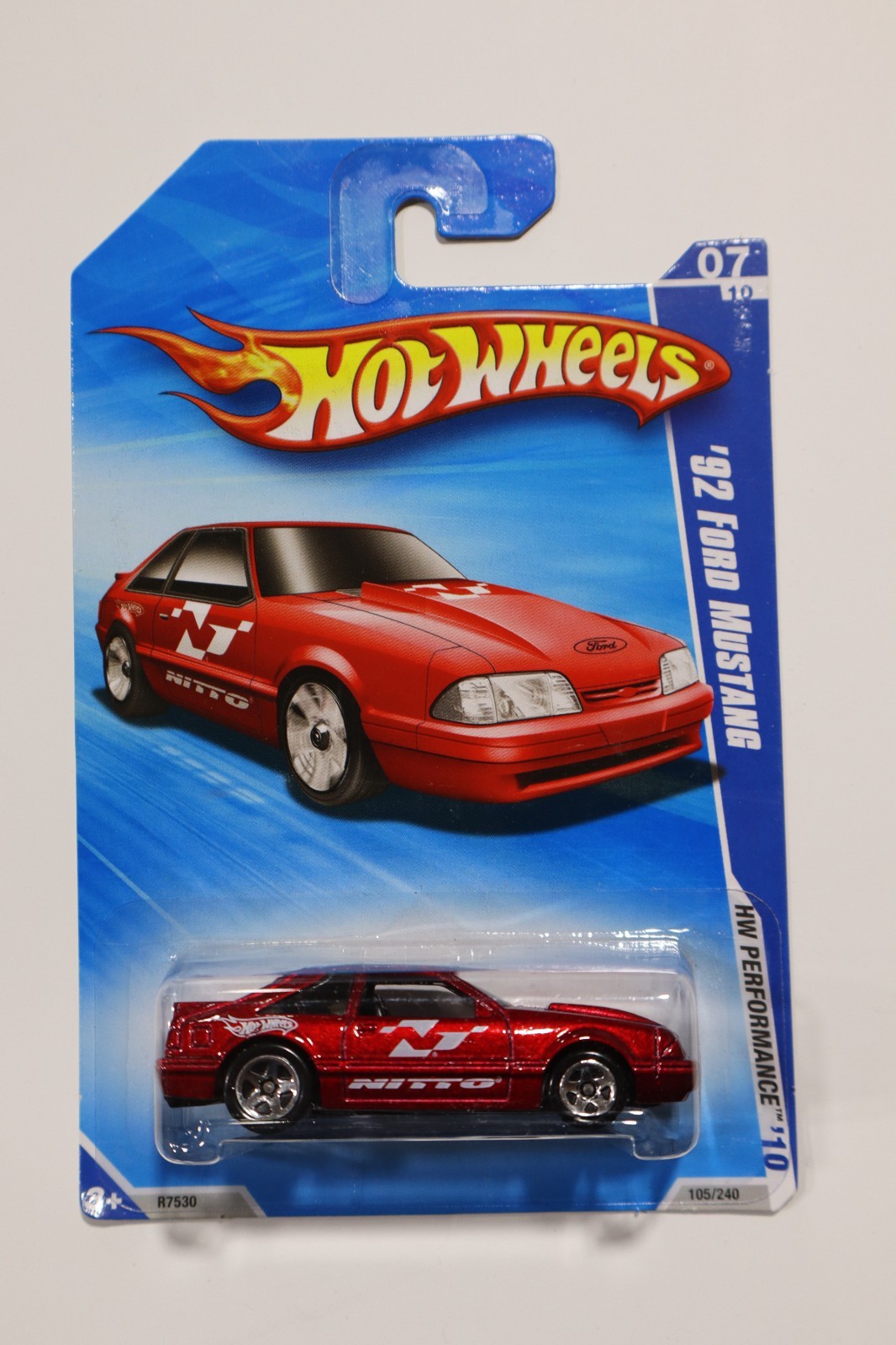 Hot Wheels 2010 Performance ’92 1992 Ford Mustang NITTO Red
