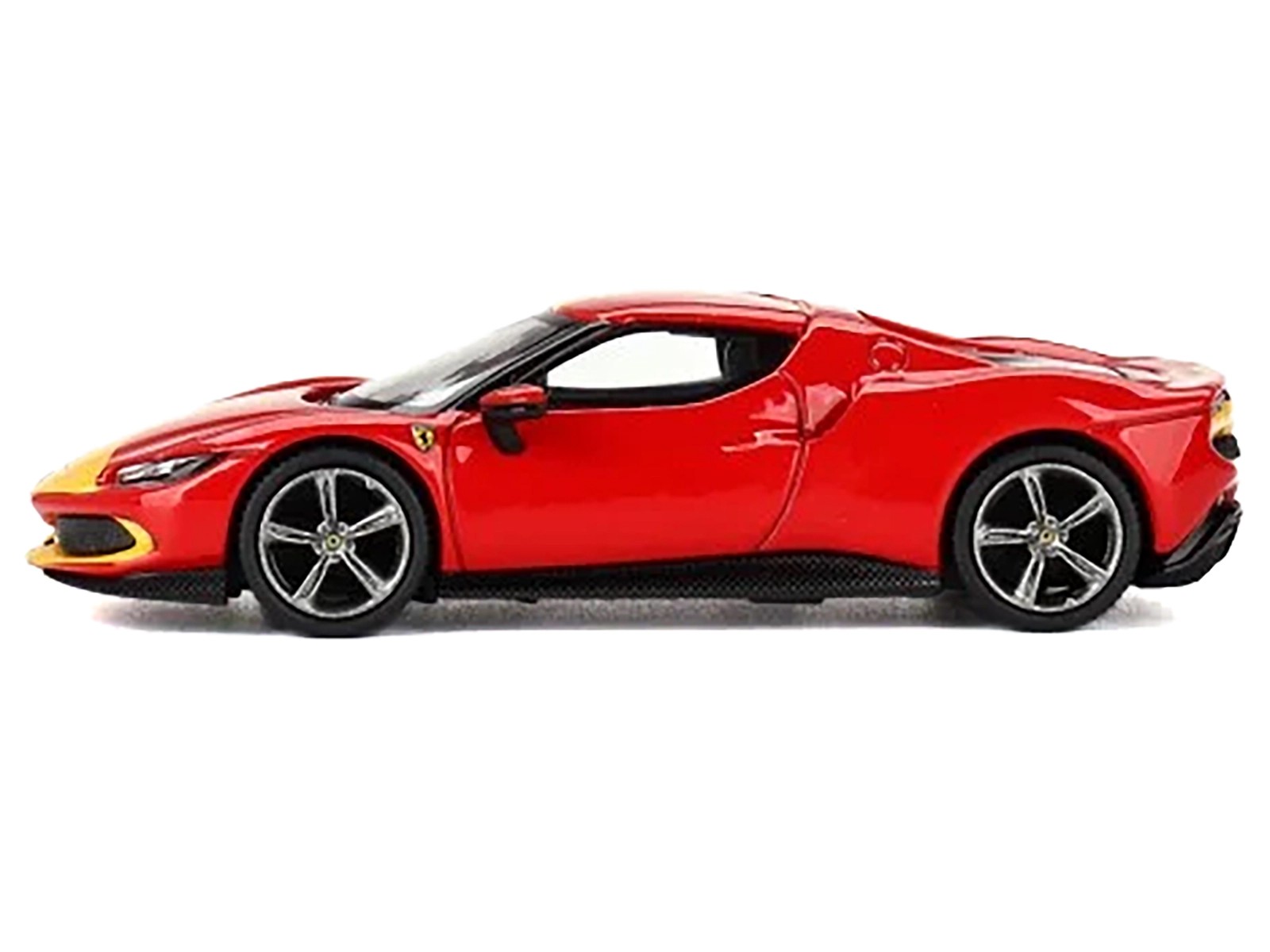 Ferrari 296 GTB Assetto Fiorano Rosso Corsa Red with Yellow Stripes 1/64