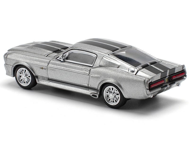 SHELBY MUSTANG GT500 GRAY 1/64 DIECAST MODEL CAR BY POP RACE PR640195