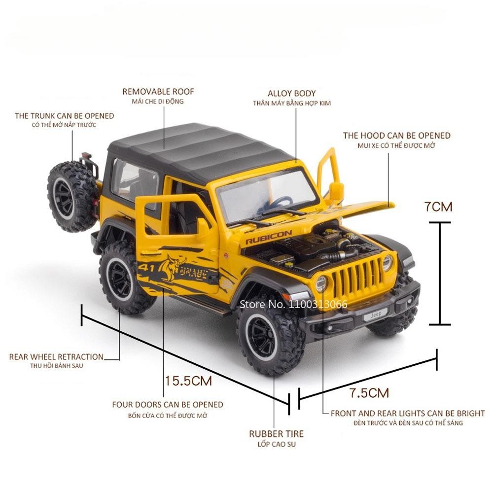 1:32 Alloy Diecast Off Road Vehicle Model 1941 Style Sound Light Toy Car Gift