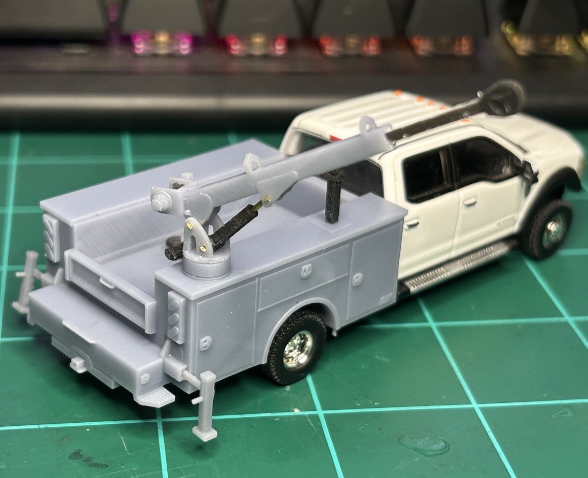 1:64 Scale Mechanics Truck Bed Crane Kit for Diecast Trucks Vehicles
