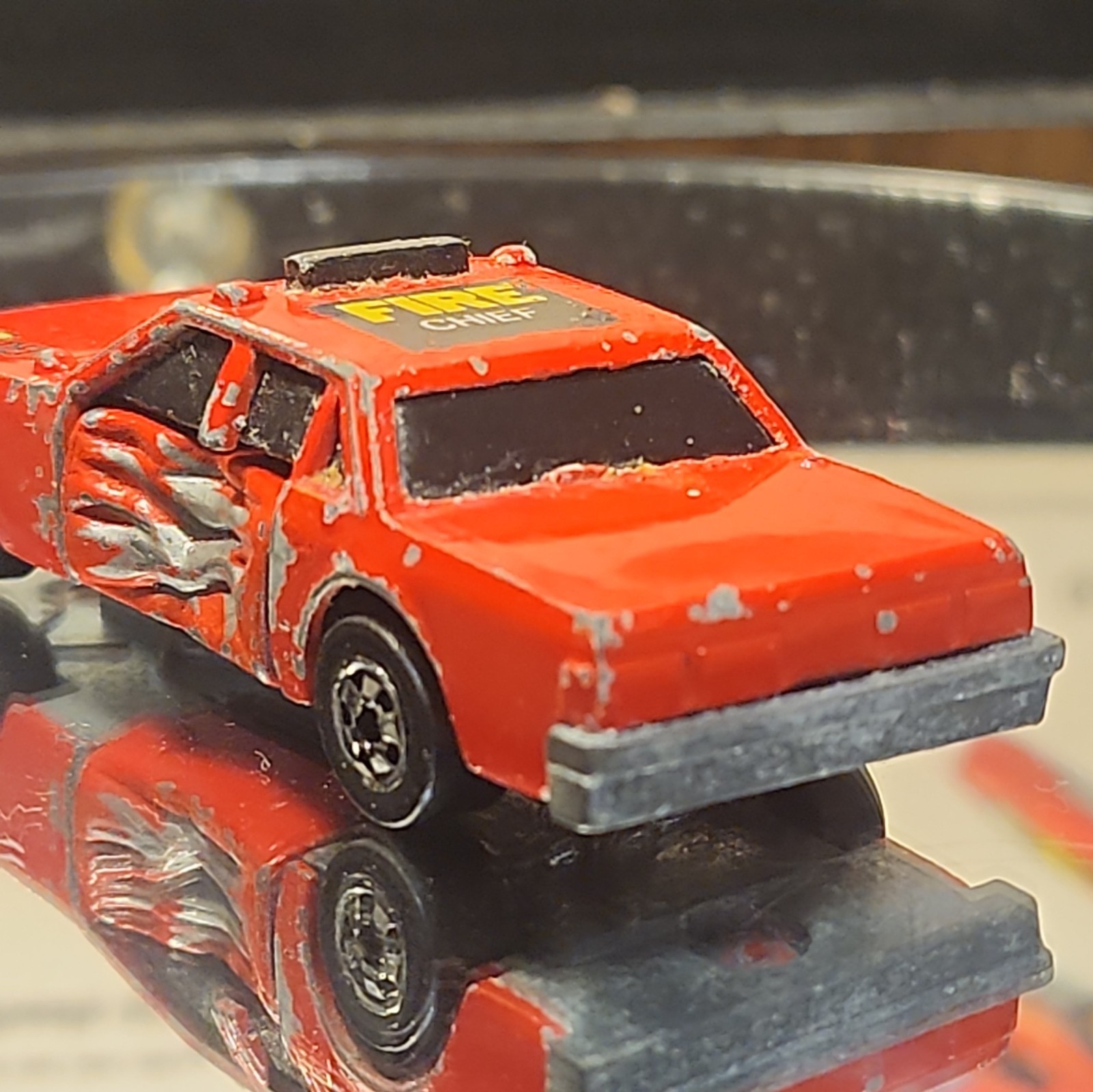 Hot Wheels Mattel 1983 Crack Ups Fire Smasher Chief Fire Dept Car Red Hong Kong