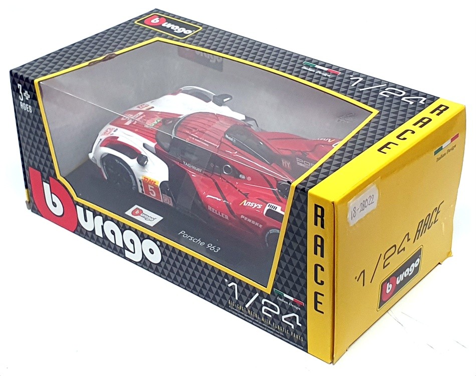 Burago 1/24 Scale 18-28022 – Porsche 963 FIA WEC Championship #5 Penske
