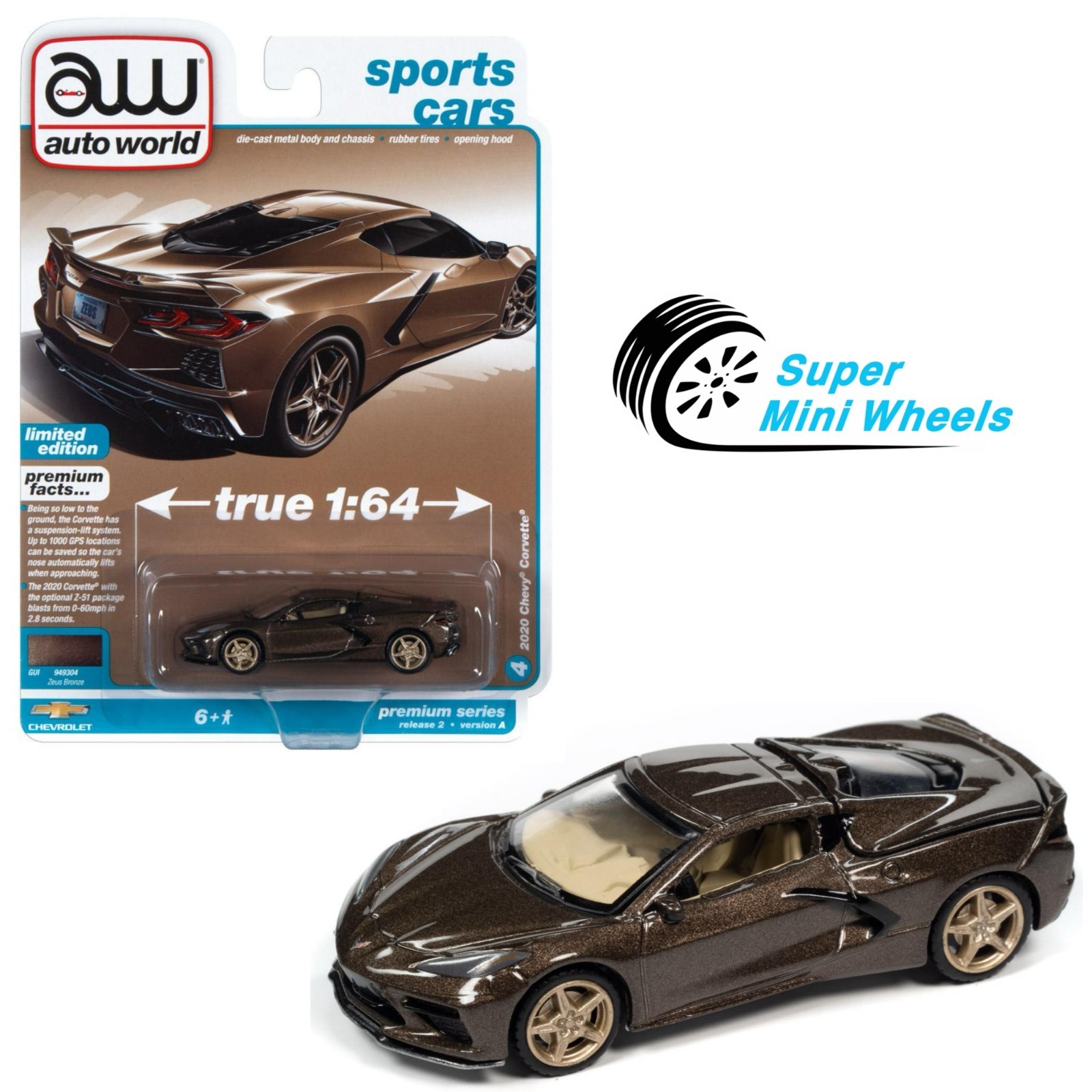 Auto World 1:64 2020 Chevy Corvette Bronze