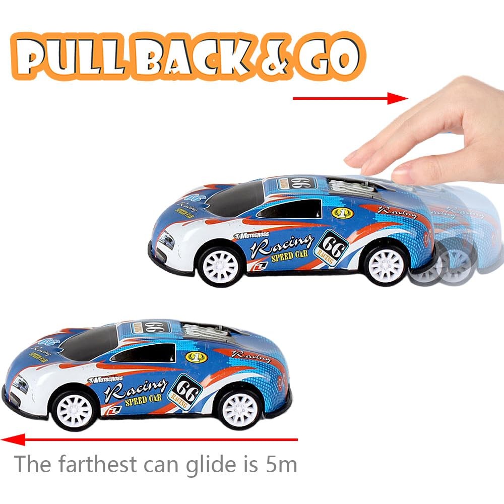36 Pack Pull Back Toy Cars Mini Die-Cast Race Cars Vehicles Bulk Party Fav