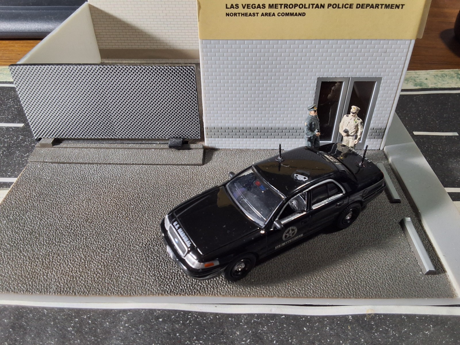 Greenlight Police Ford Crown U.S.MARSHAL SLICK TOP plate reader Custom unit!