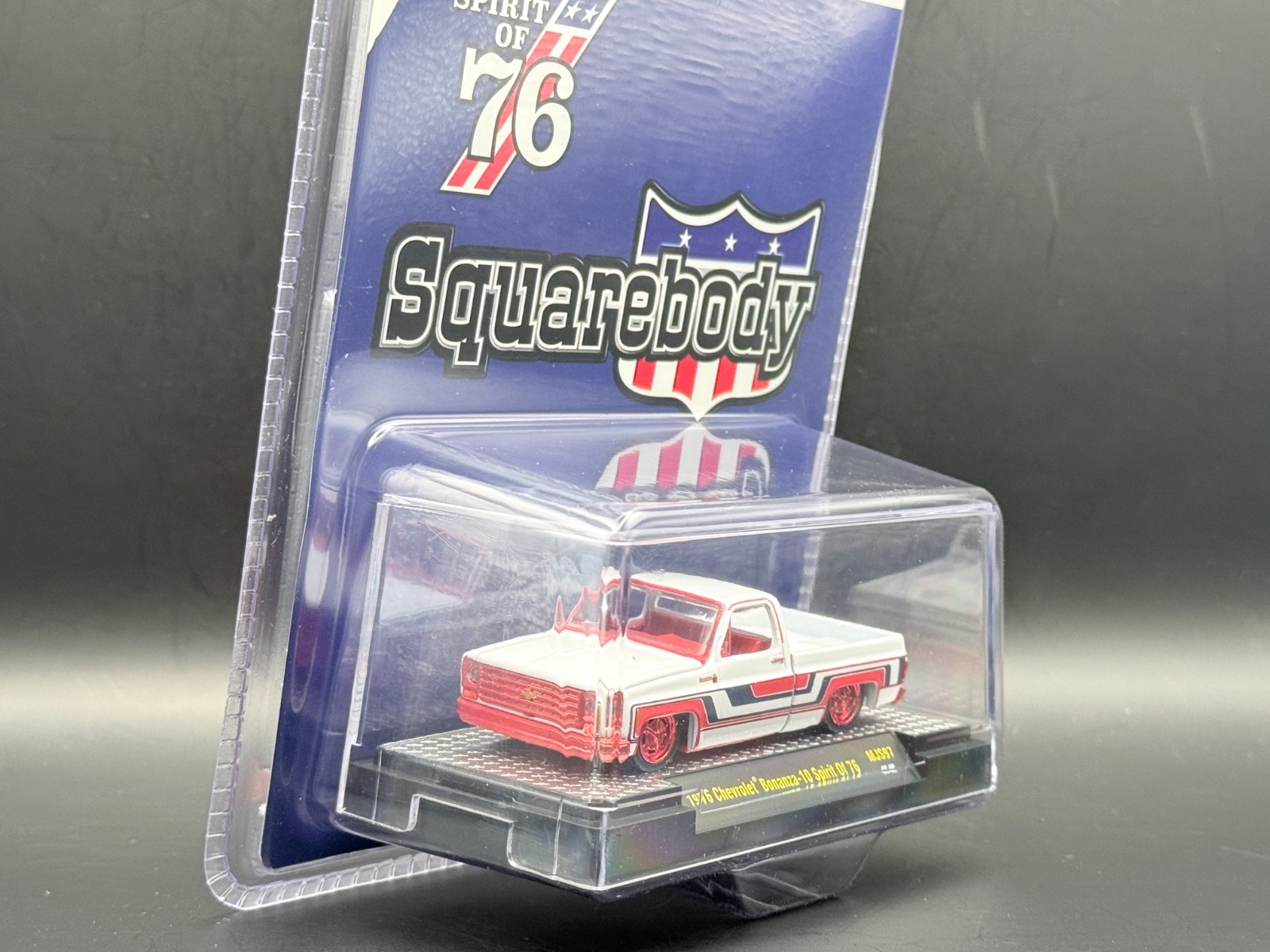 M2 1976 Chevrolet Silverado Bonanza-10 SPIRIT OF 76 Squarebody MJS97 1/64 CHASE