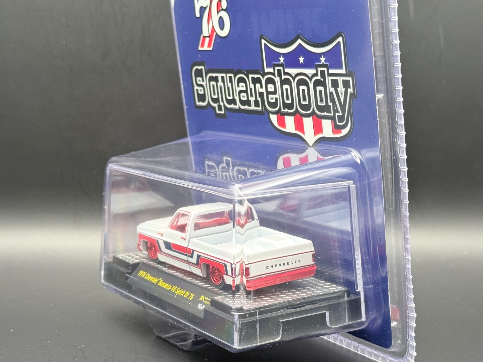 M2 1976 Chevrolet Silverado Bonanza-10 SPIRIT OF 76 Squarebody MJS97 1/64 CHASE